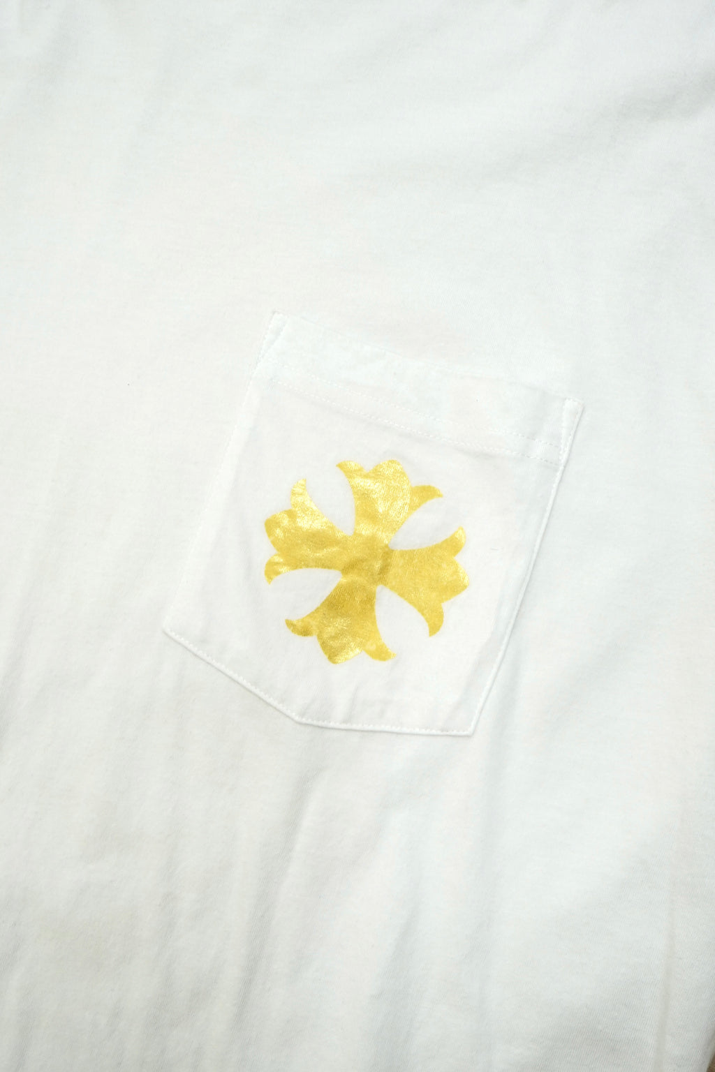 Chrome Hearts Gold Metallic Horseshoe Glasses T Shirt