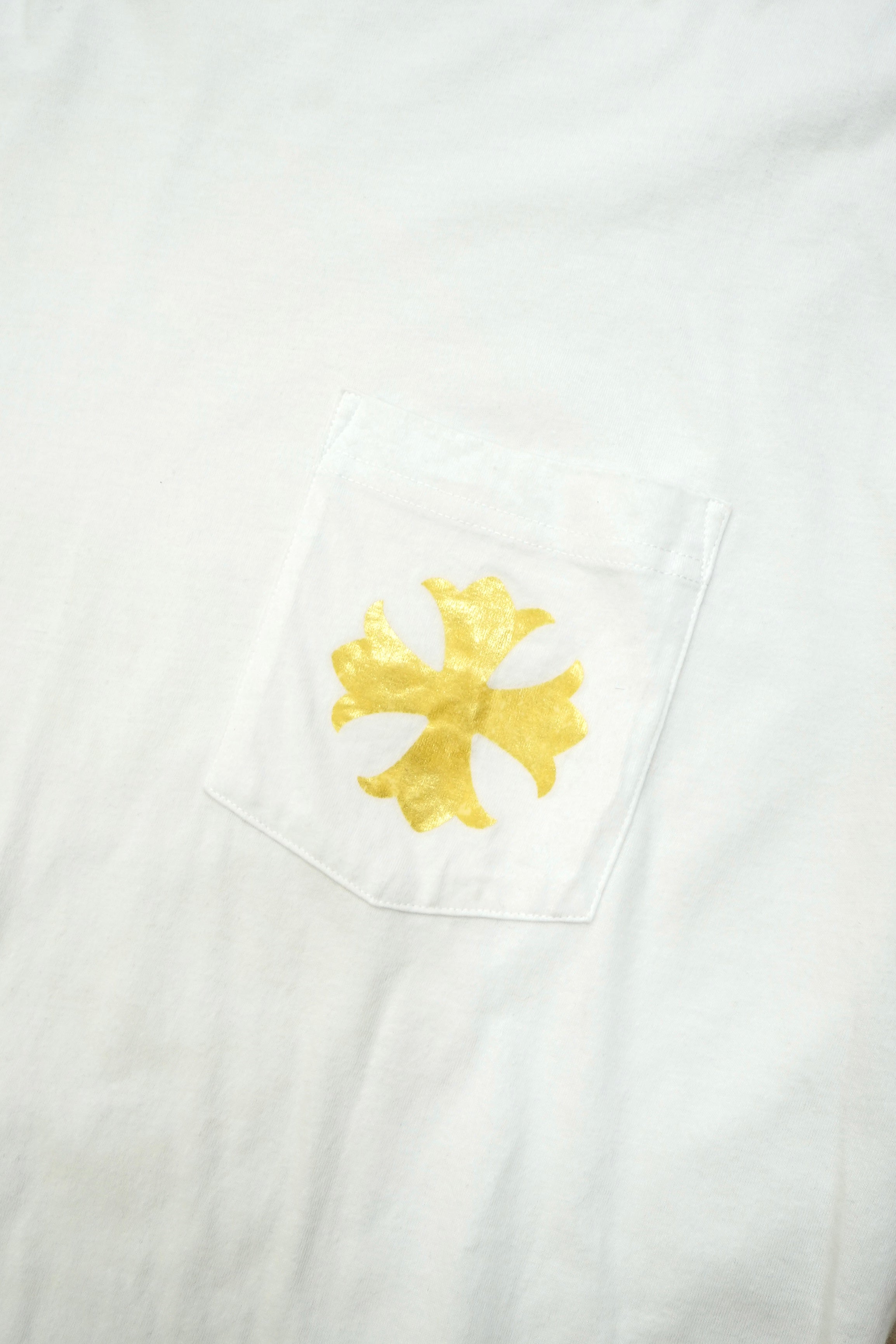 Chrome Hearts Gold Metallic Horseshoe Glasses T Shirt