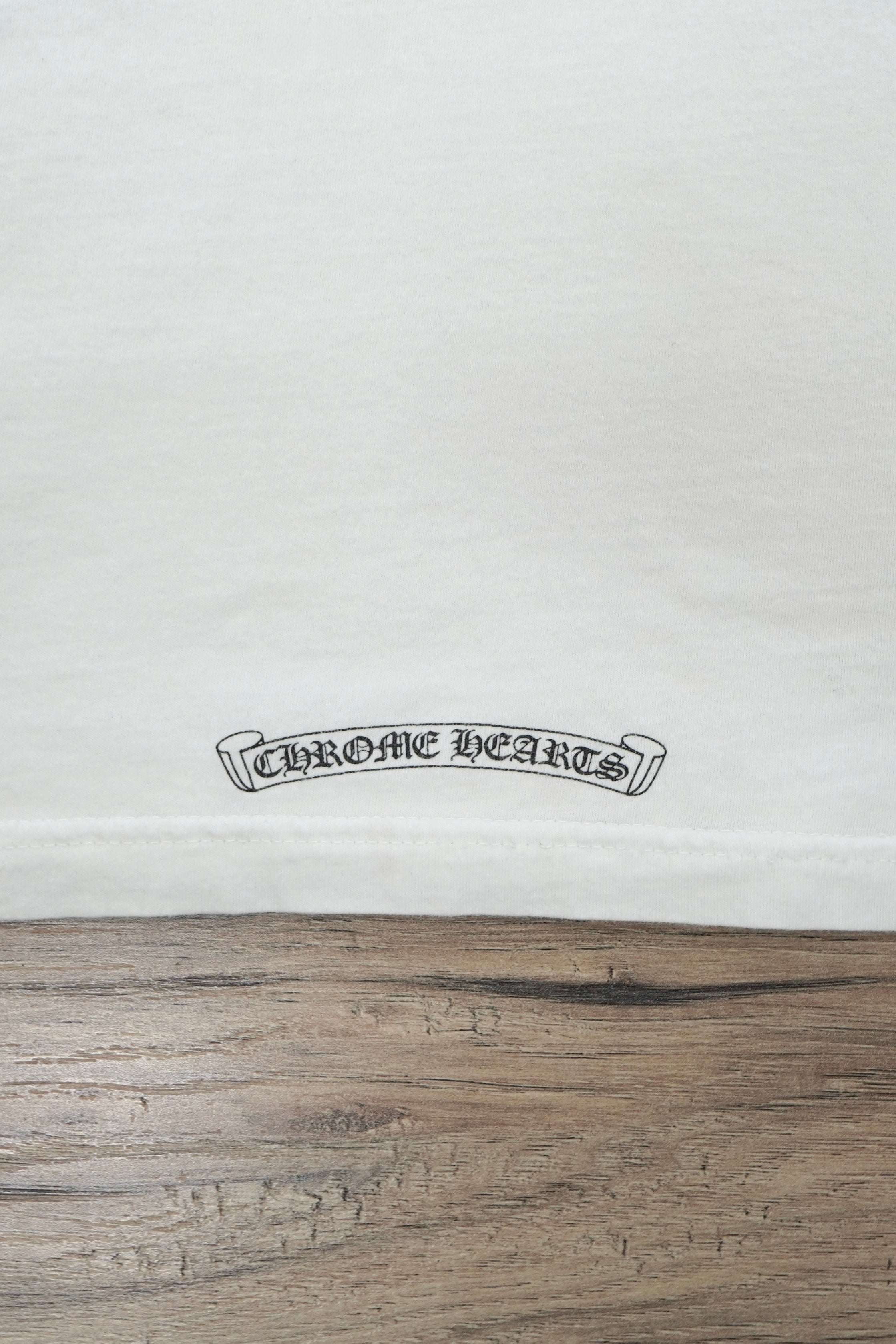 Chrome Hearts Scroll Logo FU Sleeve T-Shirt