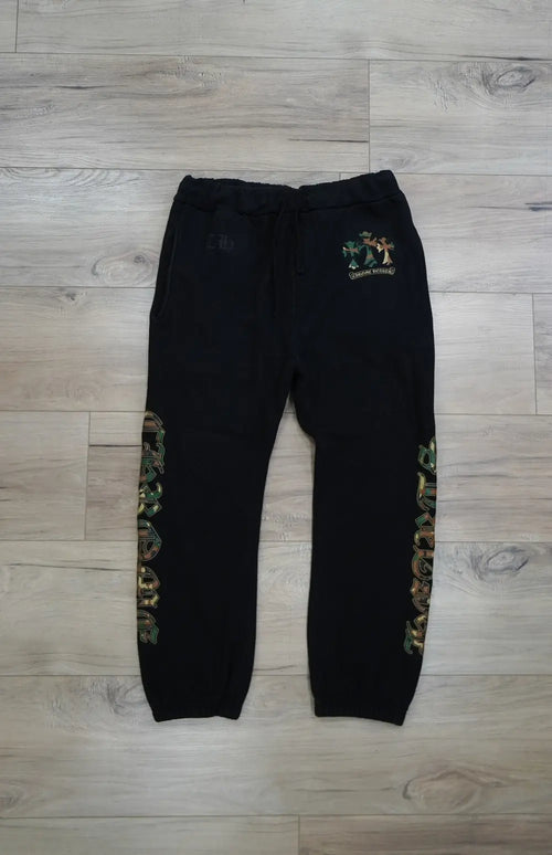 Chrome Hearts Camo Triple Cross Logo Sweatpants