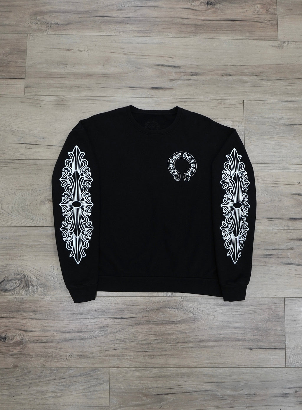 Chrome Hearts Horseshoe Floral Crewneck Sweatshirt