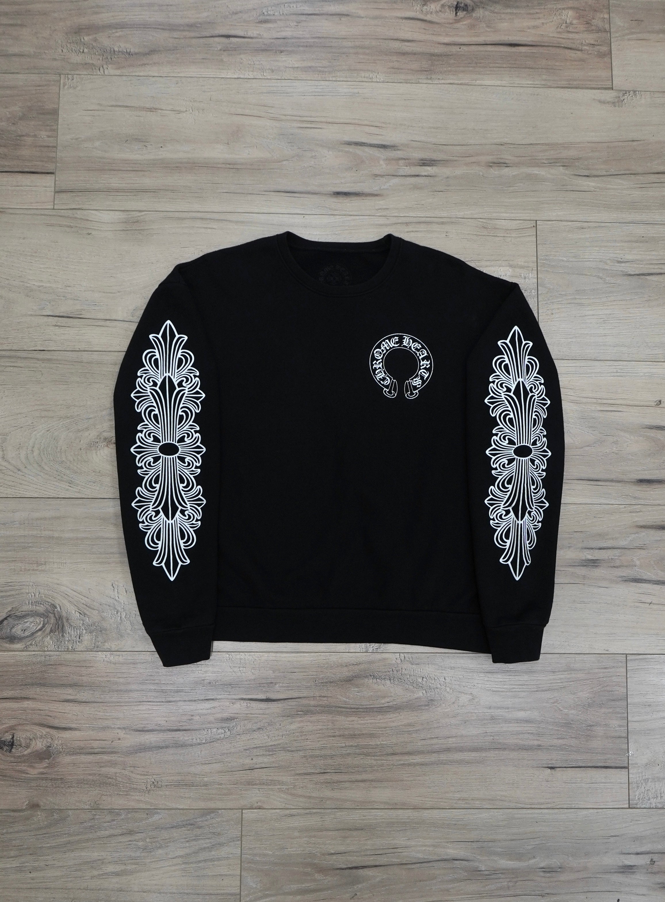 Chrome Hearts Horseshoe Floral Crewneck Sweatshirt