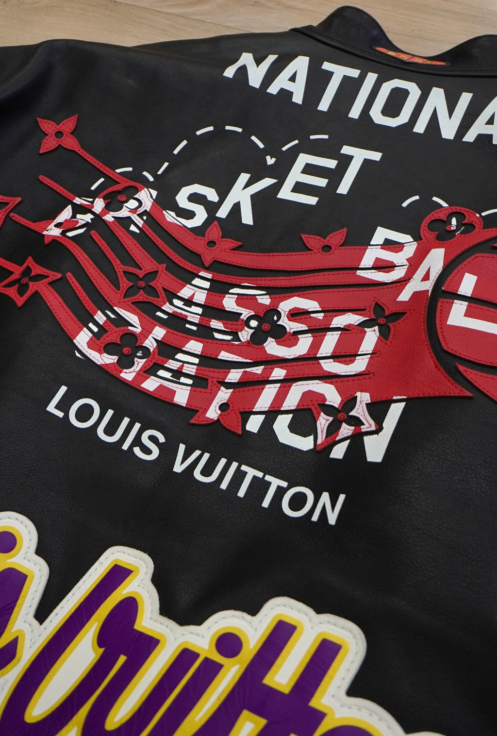 Louis Vuitton × NBA Logos Leather Hero Jacket