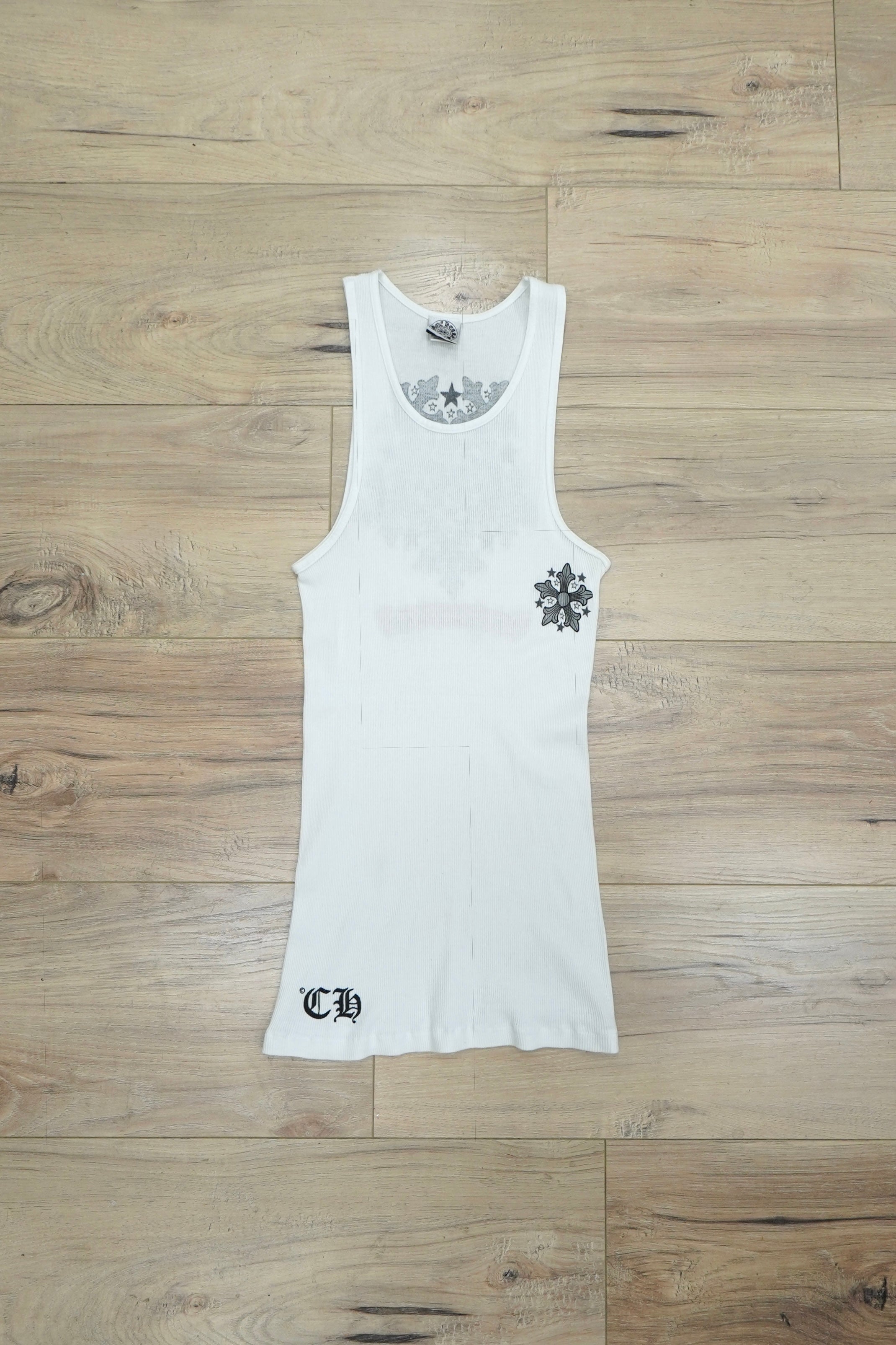 Vintage Chrome Hearts Orange Scroll Ninja Star Tank Top