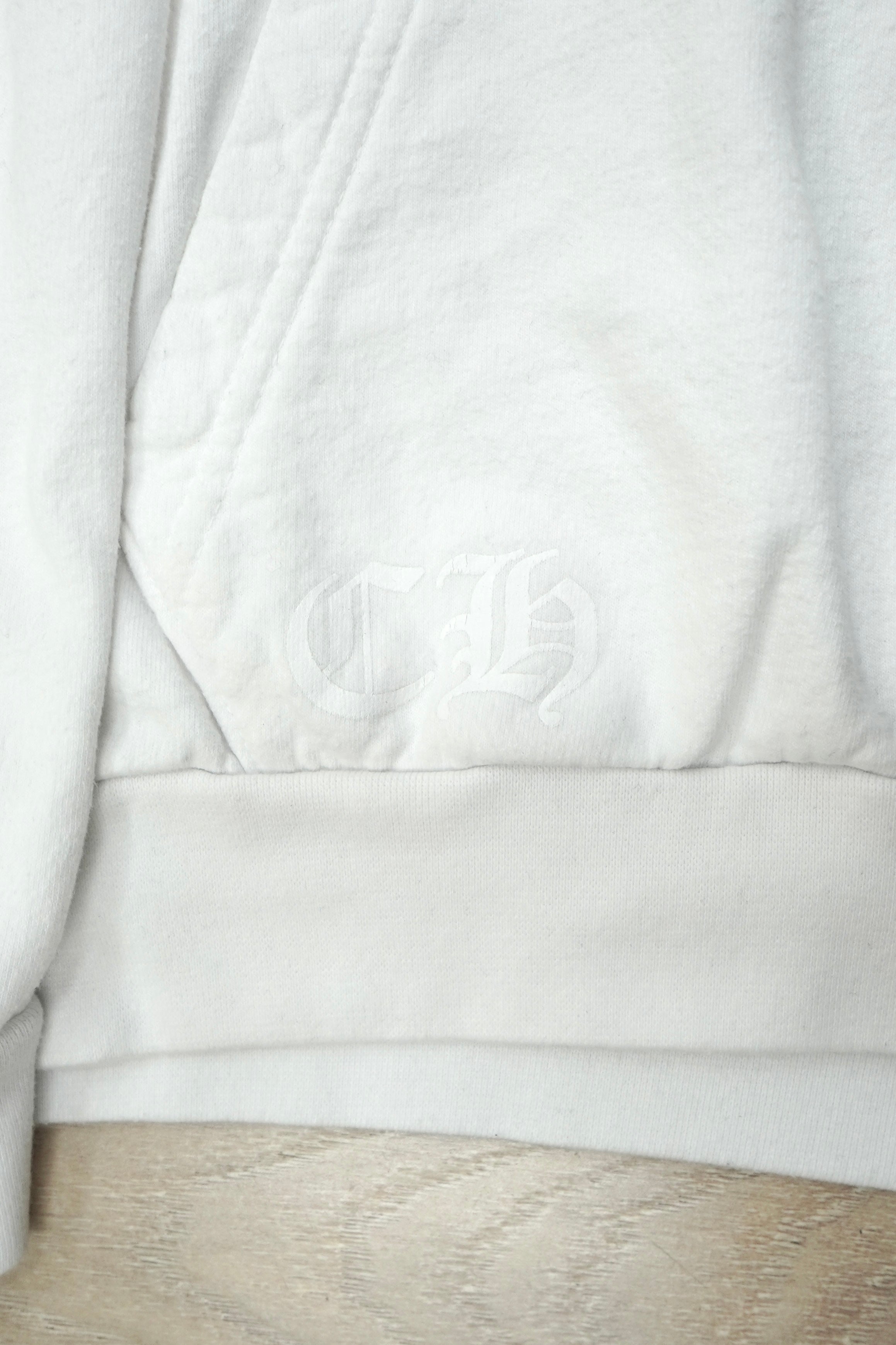 Chrome Hearts Horseshoe Floral White Hoodie