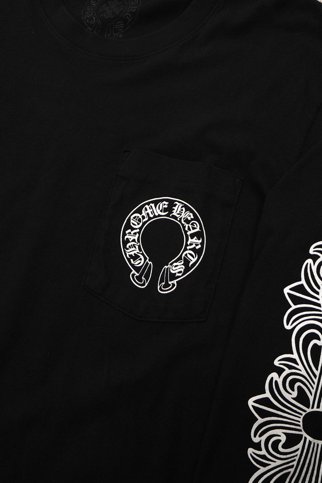 Chrome Hearts Horseshoe Floral Black Long-Sleeve