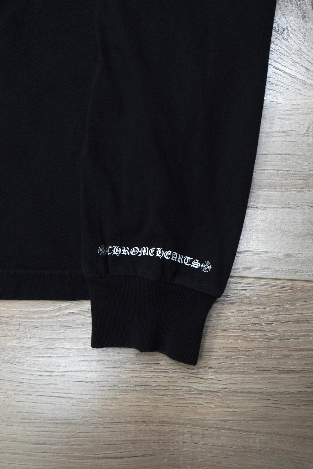 Chrome Hearts Staff Pocket Horseshoe Black Red Lon-Sleeve