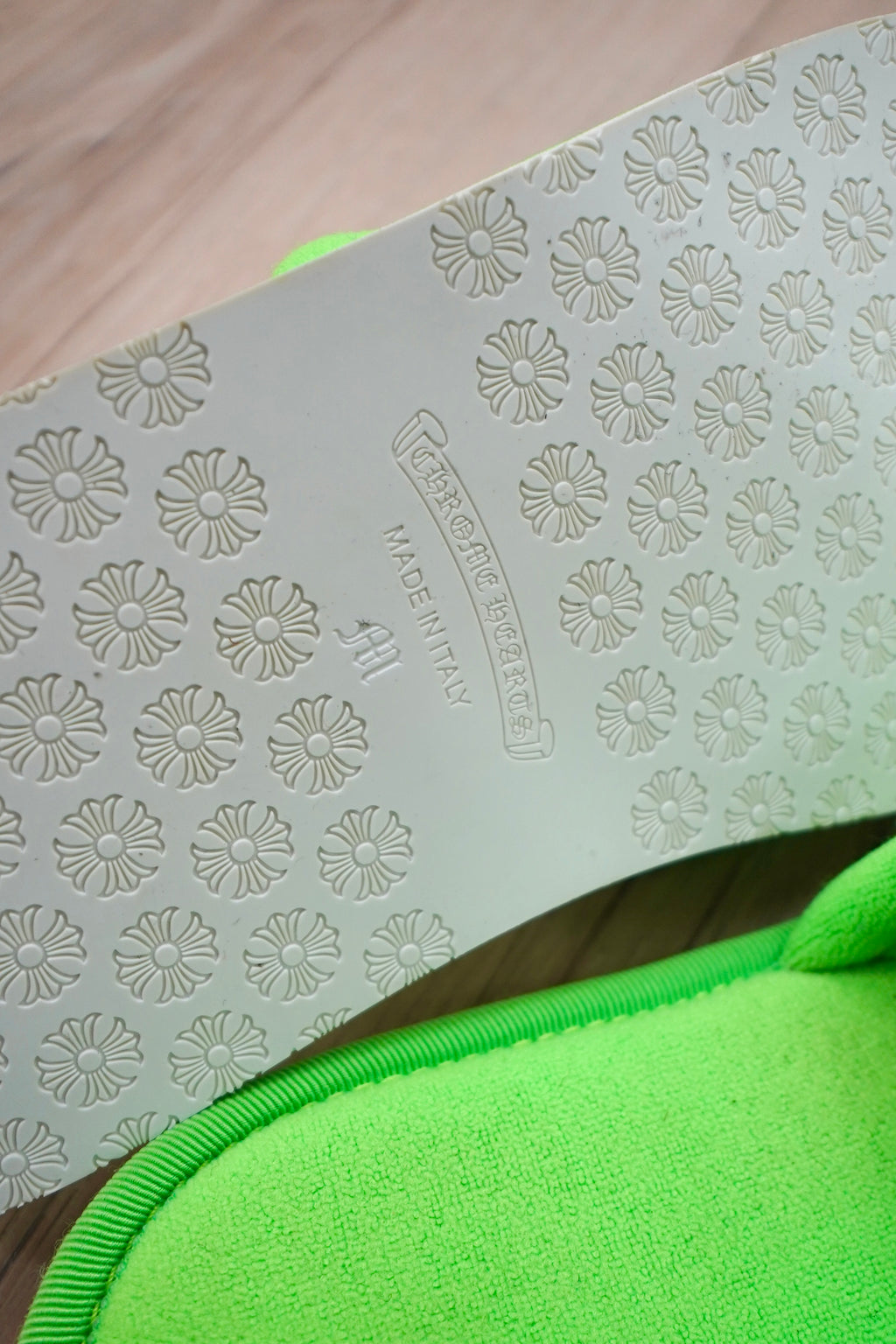 Chrome Hearts Green Miami Exclusive Horseshoe Hotel Slippers