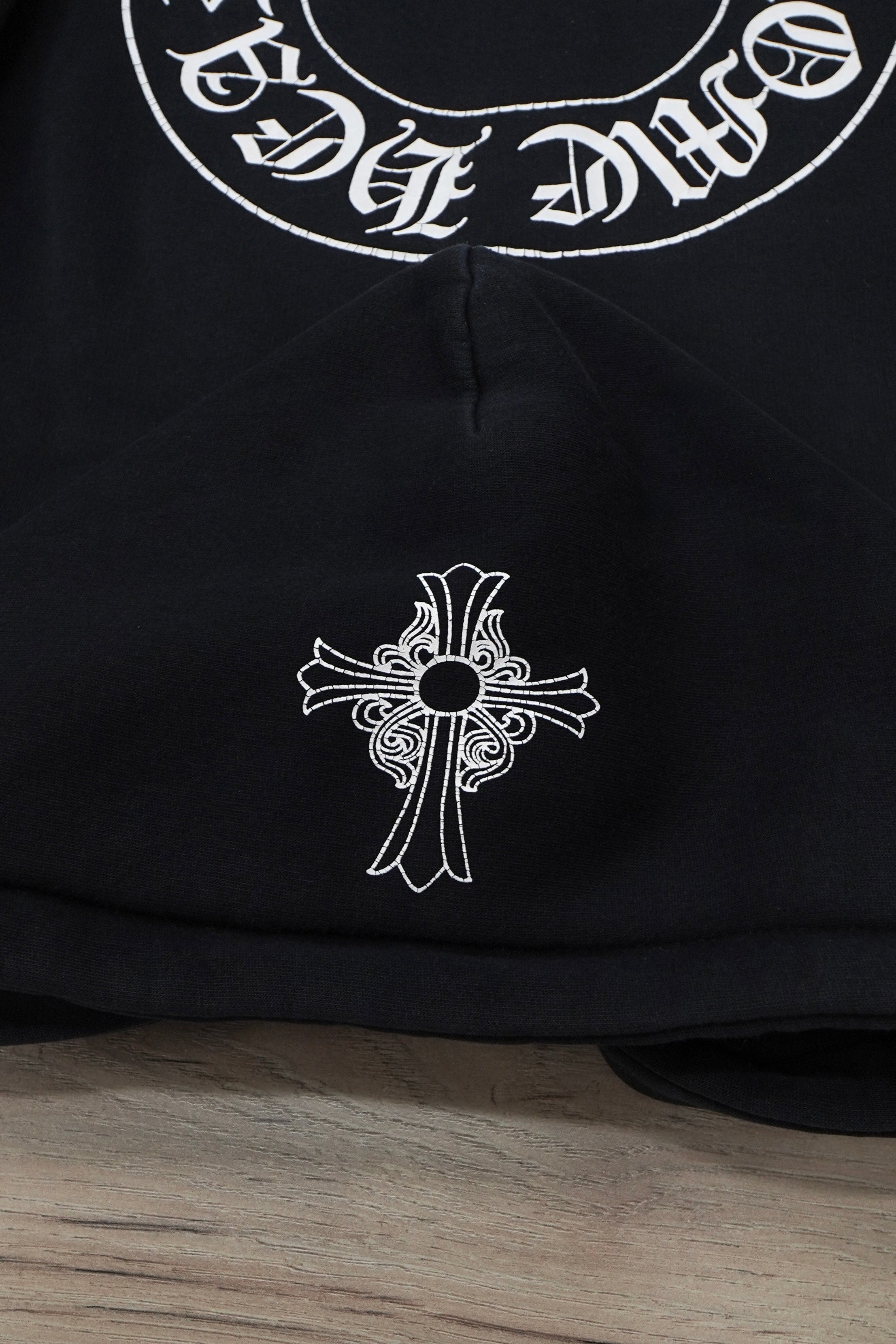 Vintage Chrome Hearts Horseshoe Cross Thermal Zip Up Hoodie