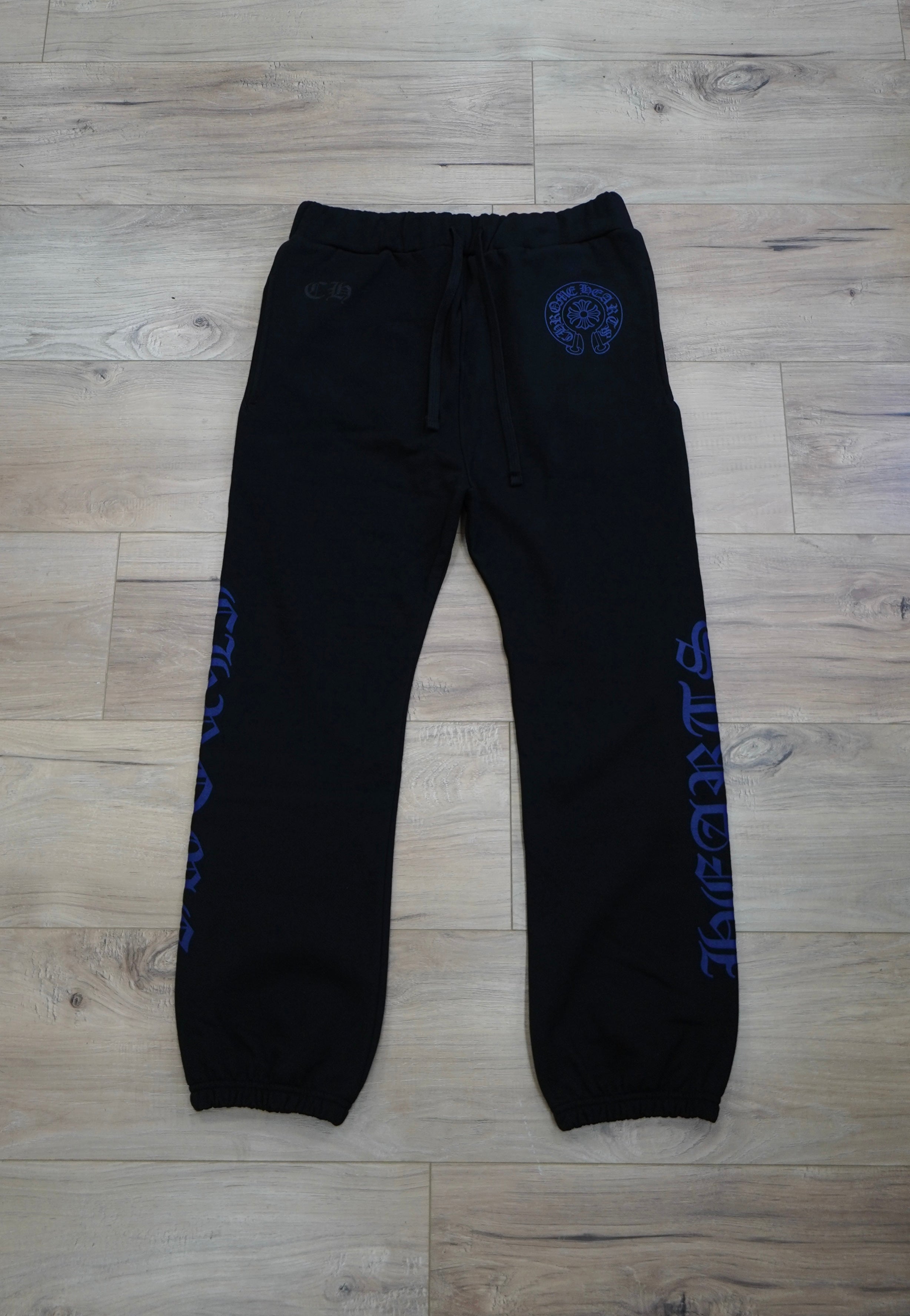 Chrome Hearts Blue Horseshoe Logo Sweatpants