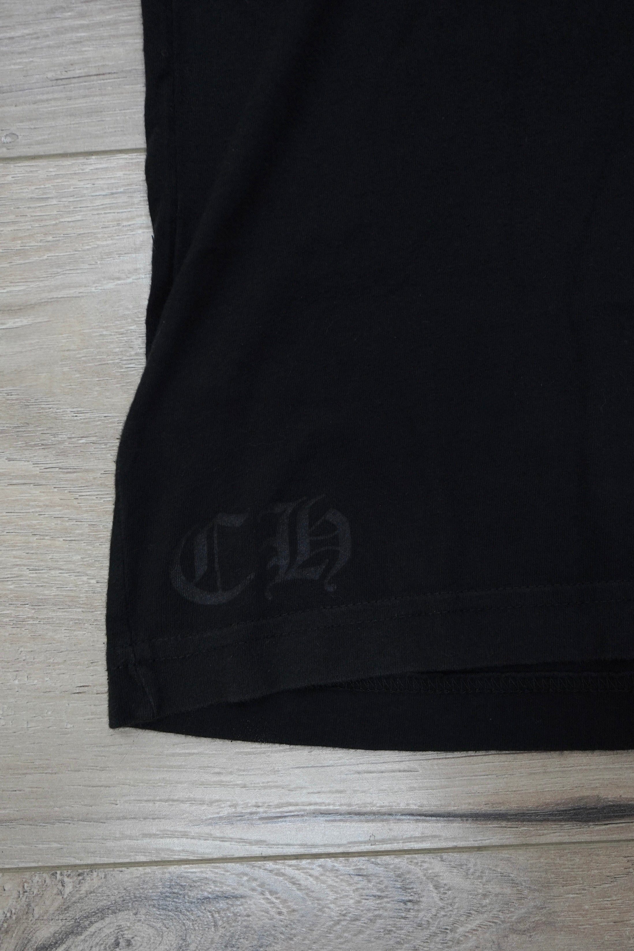 Chrome Hearts Scroll Logo Black T-Shirt