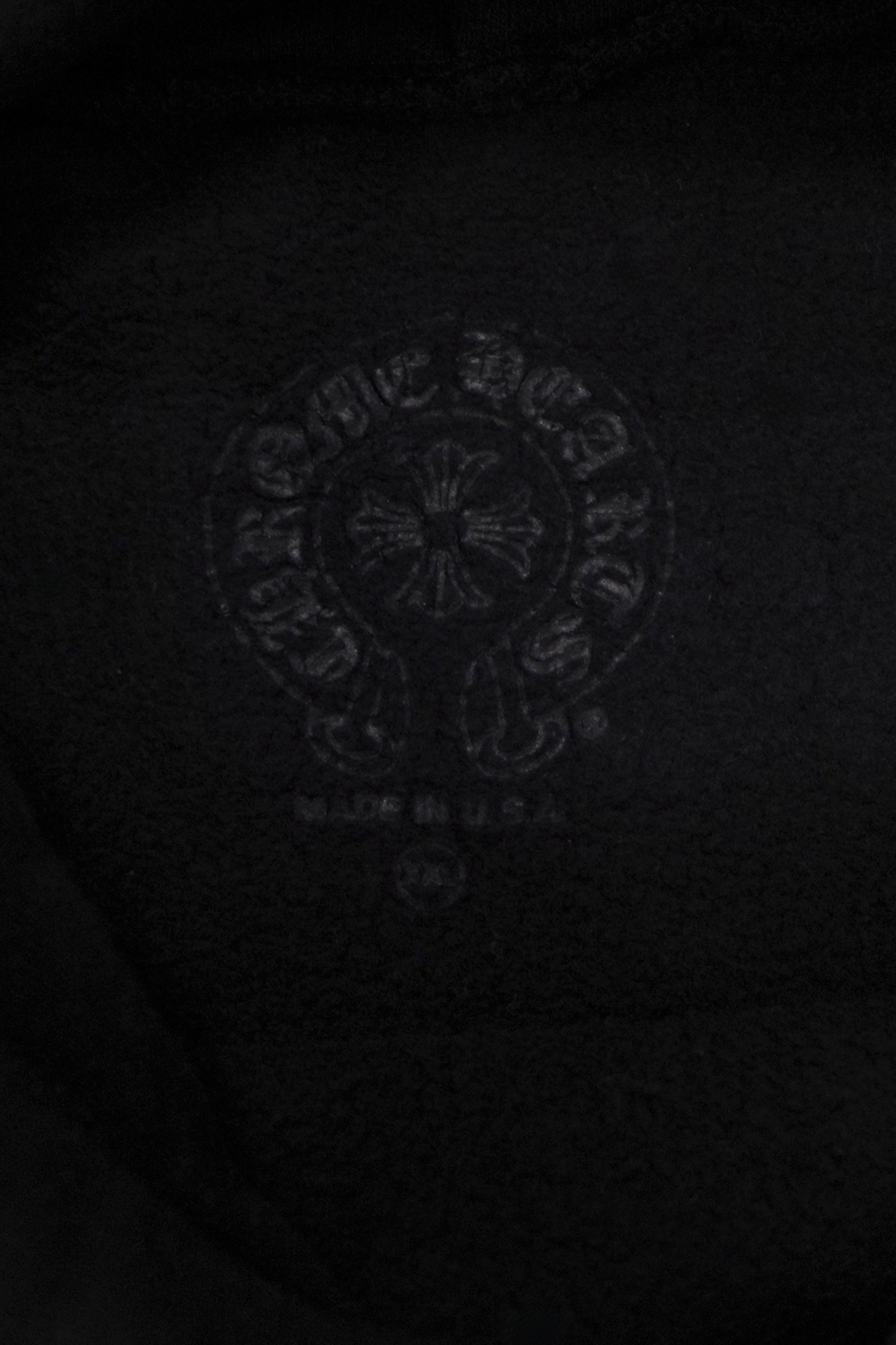 Chrome Hearts T bar Shoulder Logo Black Hoodie