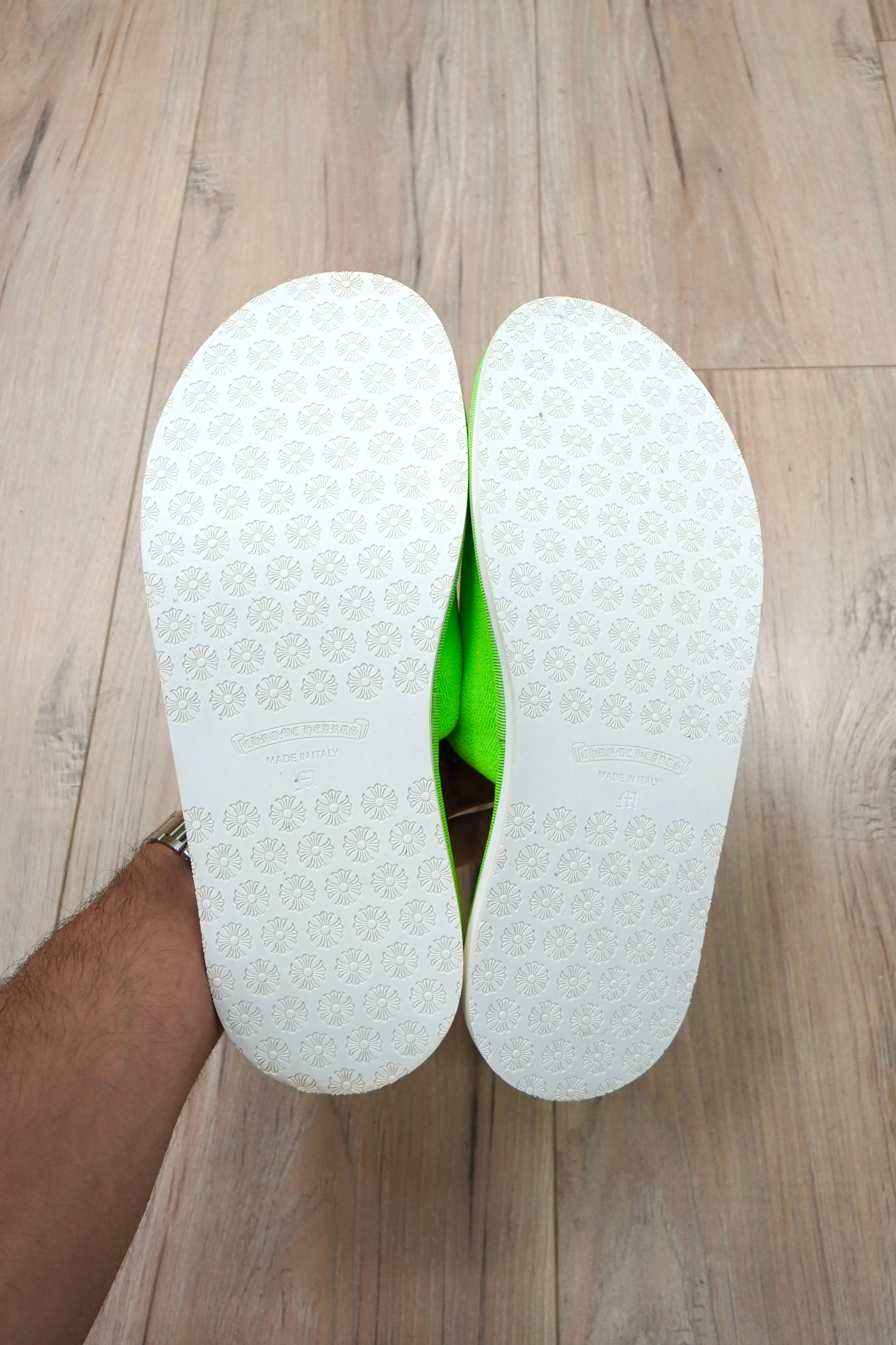 Chrome Hearts Green Miami Exclusive Horseshoe Hotel Slippers