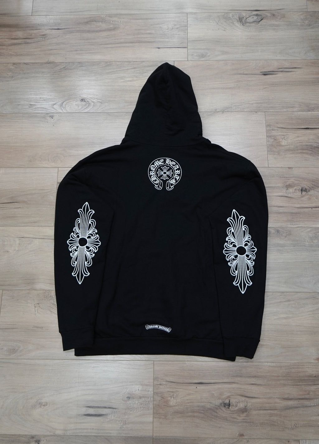Chrome Hearts T Bar Floral Horseshoe Zip Up Hoodie