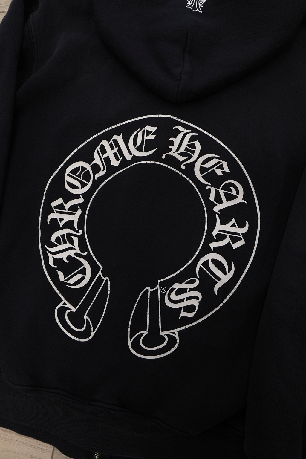 Vintage Chrome Hearts Horseshoe Cross Thermal Zip Up Hoodie