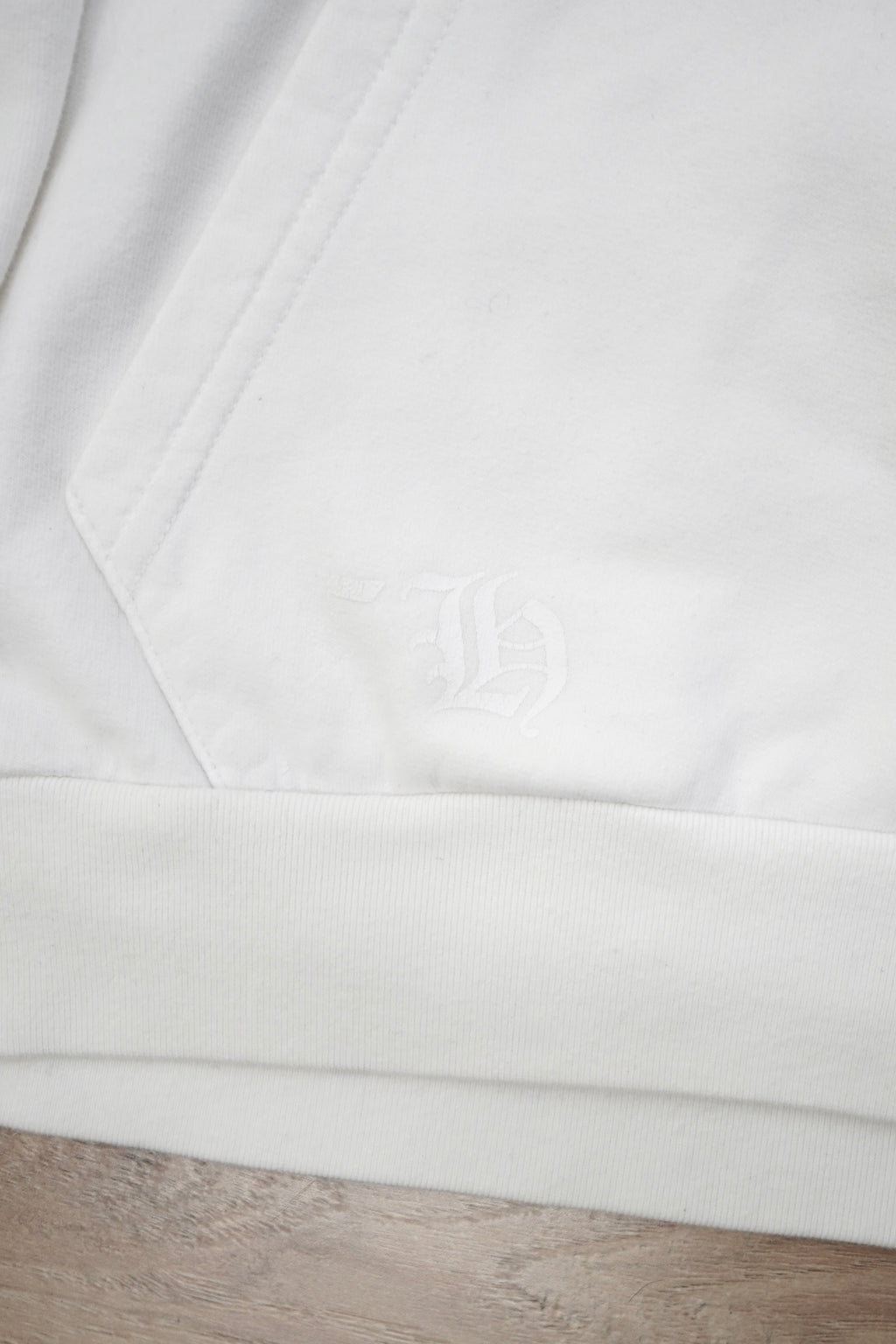 Chrome Hearts Vertical Logo White Hoodie