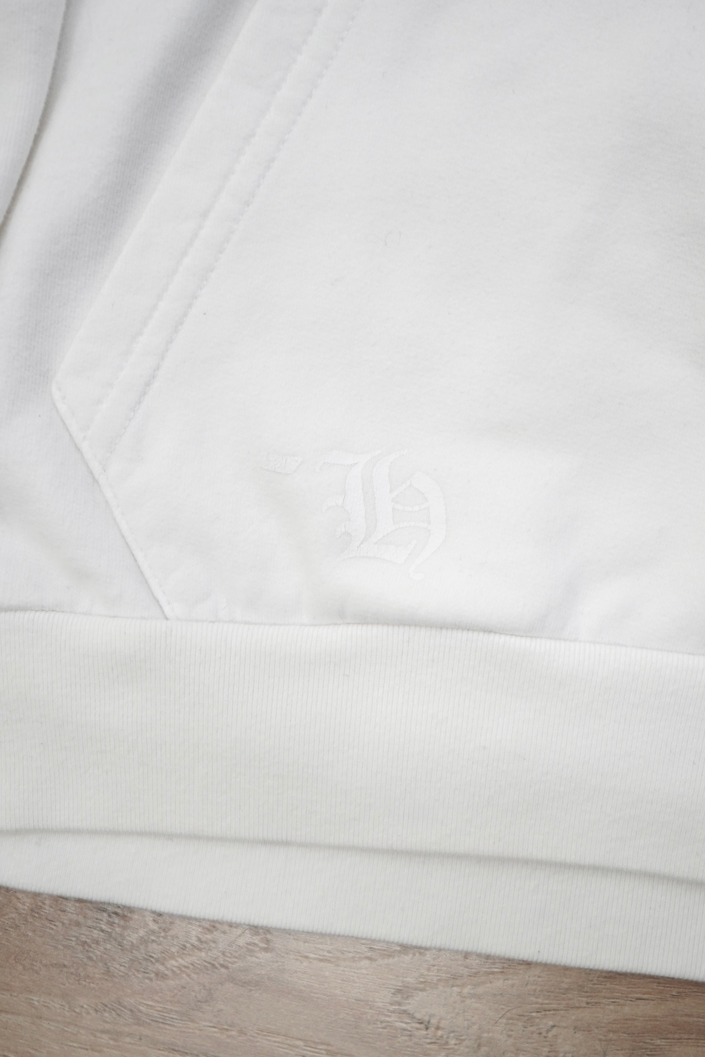 Chrome Hearts Vertical Logo White Hoodie