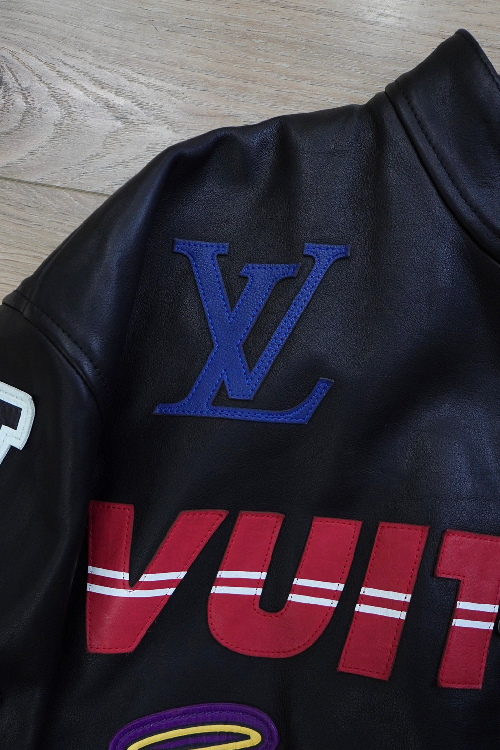 Louis Vuitton × NBA Logos Leather Hero Jacket