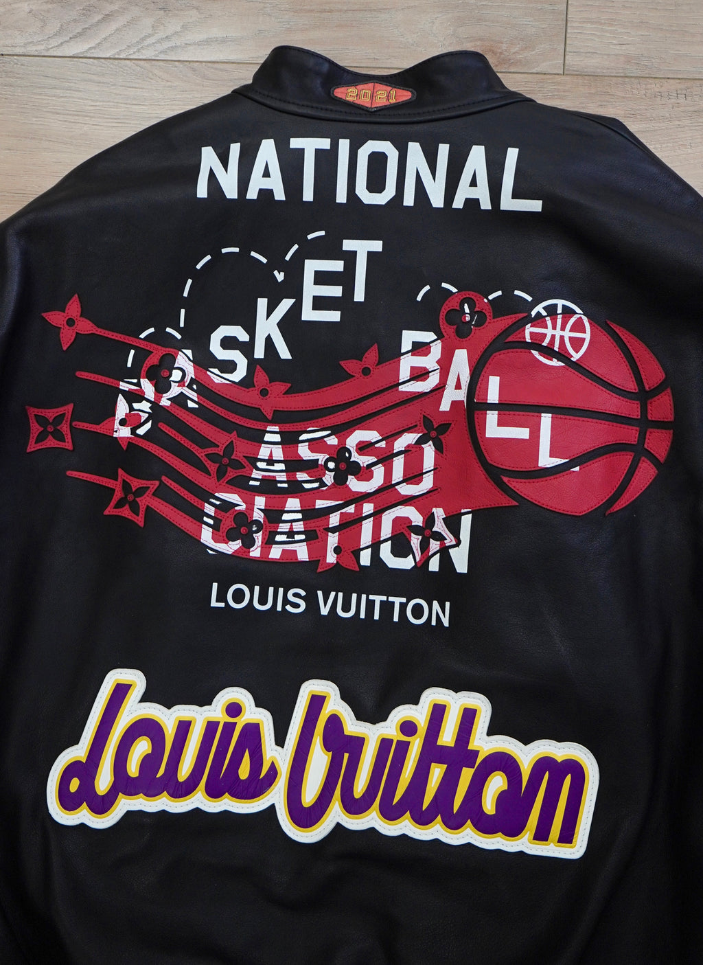 Louis Vuitton × NBA Logos Leather Hero Jacket