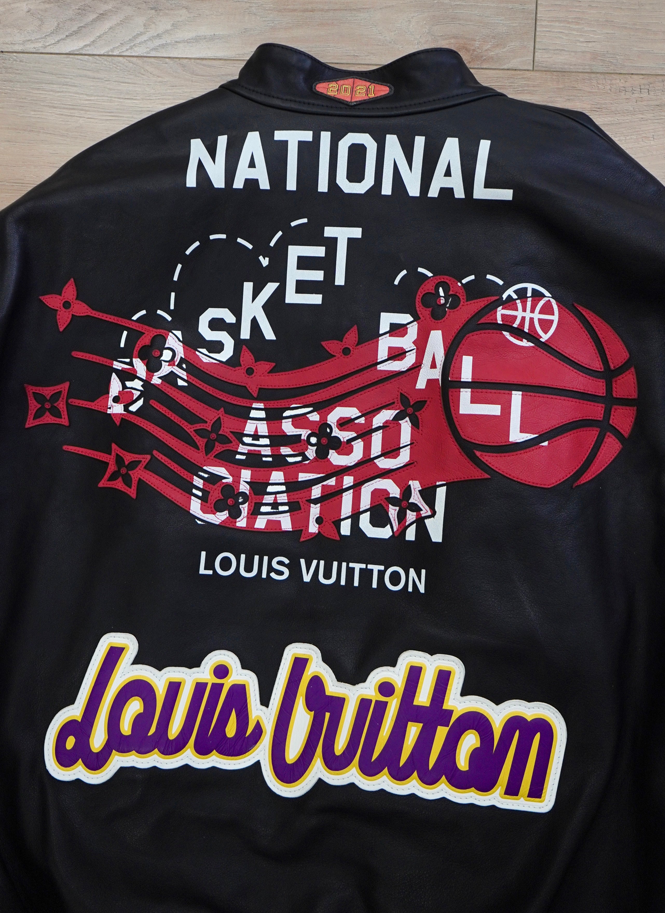 Louis Vuitton × NBA Logos Leather Hero Jacket