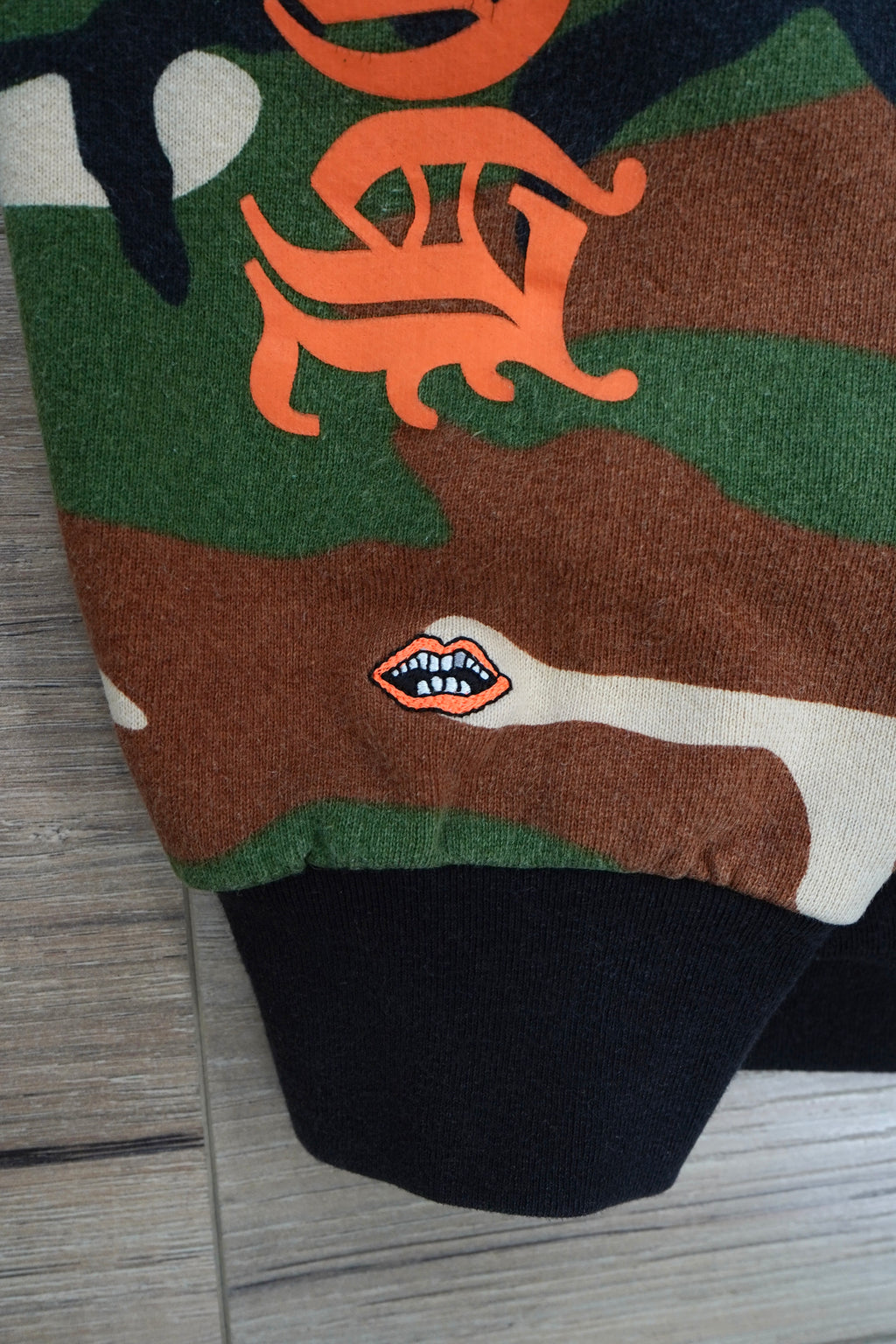 Chrome Hearts x Matty Boy Camo Caution Thermal Zip Up Hoodie