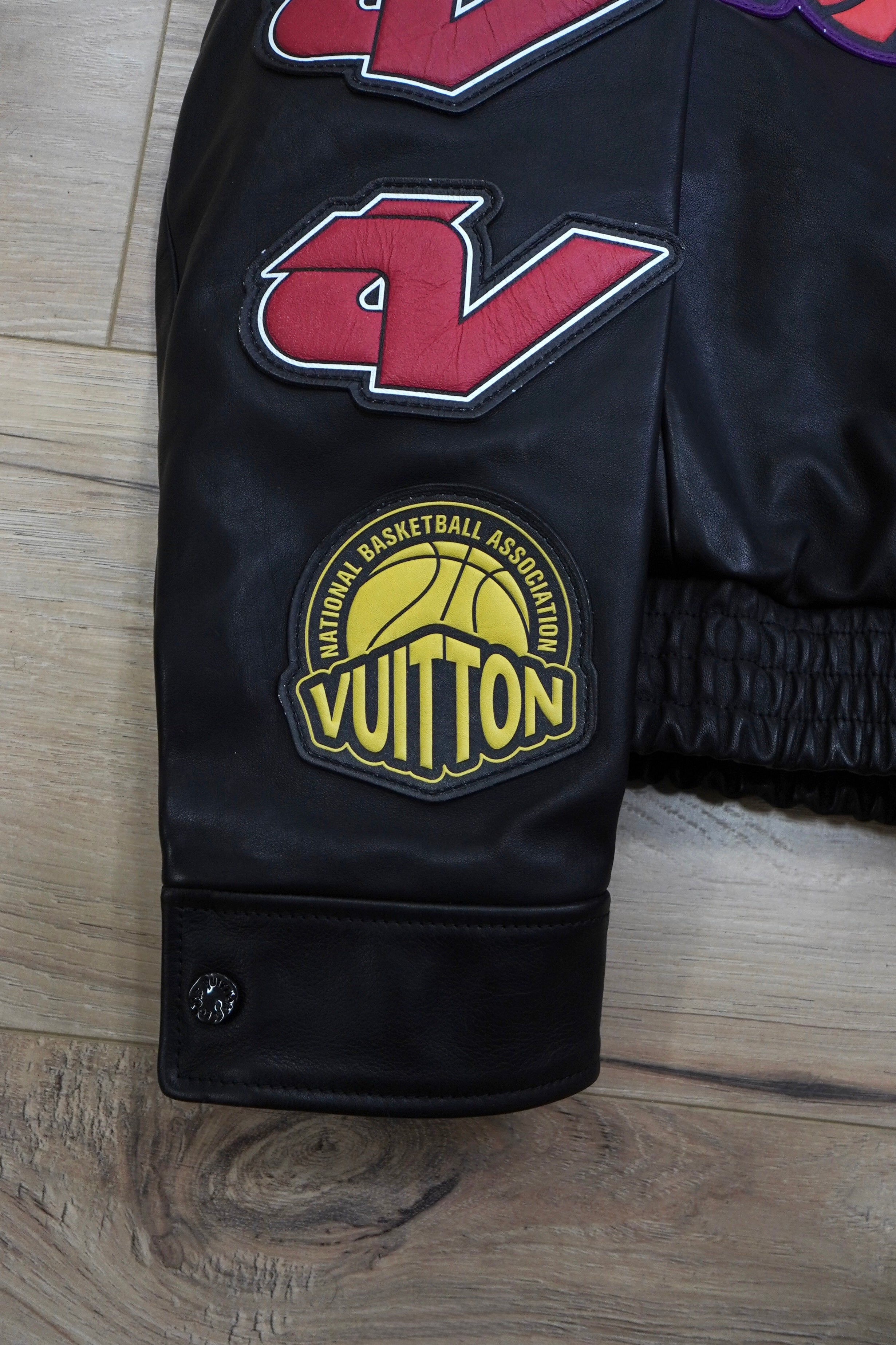 Louis Vuitton × NBA Logos Leather Hero Jacket