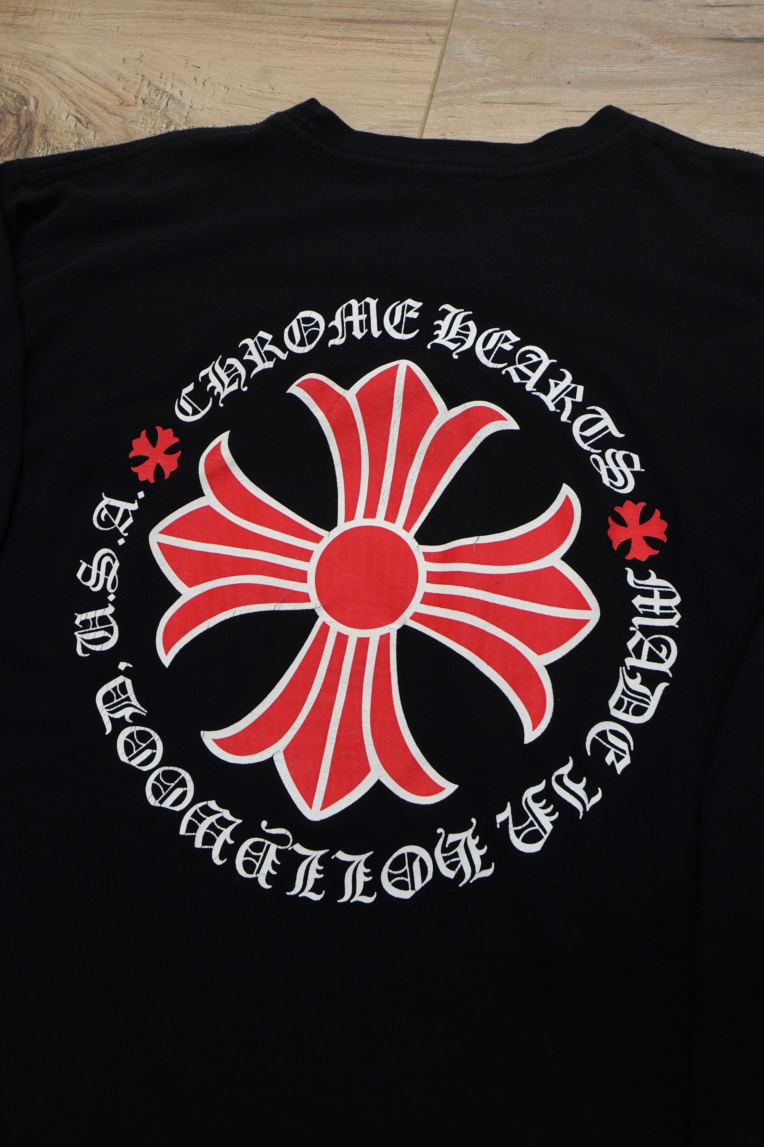 Chrome Hearts Made In Hollywood Red Plus Cross Long-Sleeve