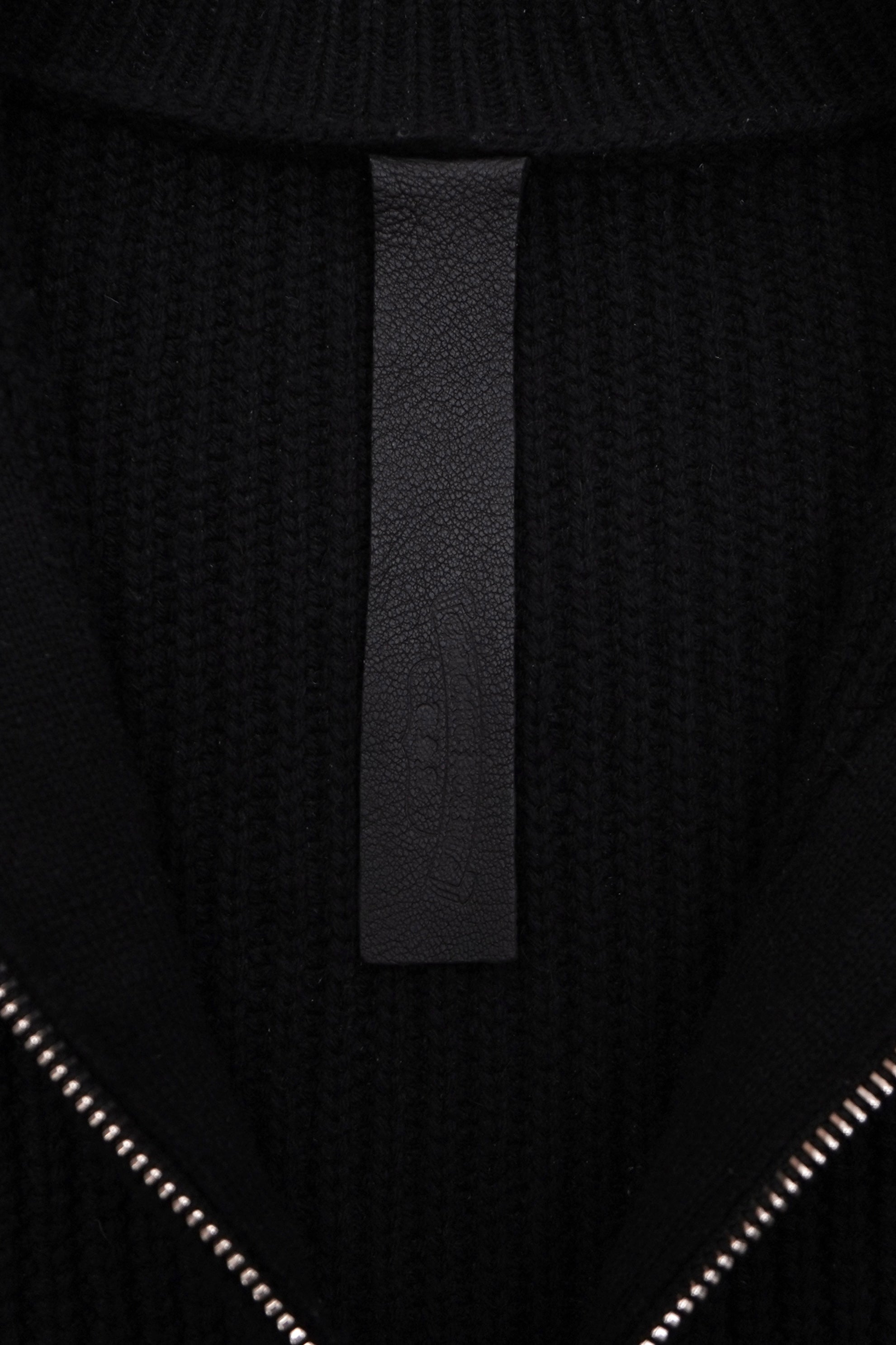 Chrome Hearts Cemetery Cross Patch Quarter Zip Cashmere Pullover