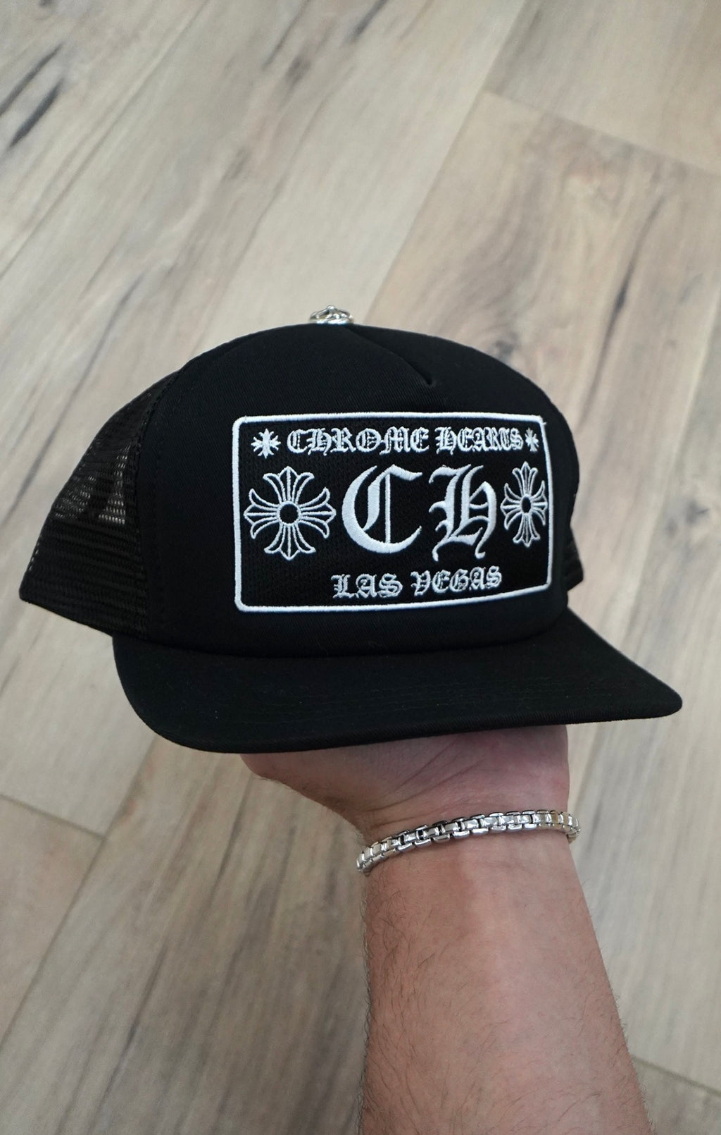  Chrome Hearts Black Trucker Hat 'Las Vegas' Exclusive