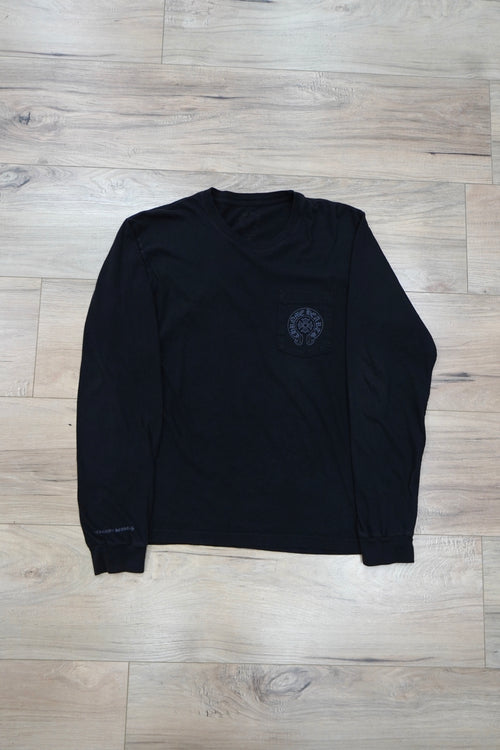 Chrome Hearts Black & Grey Horseshoe Staff Long-Sleeve