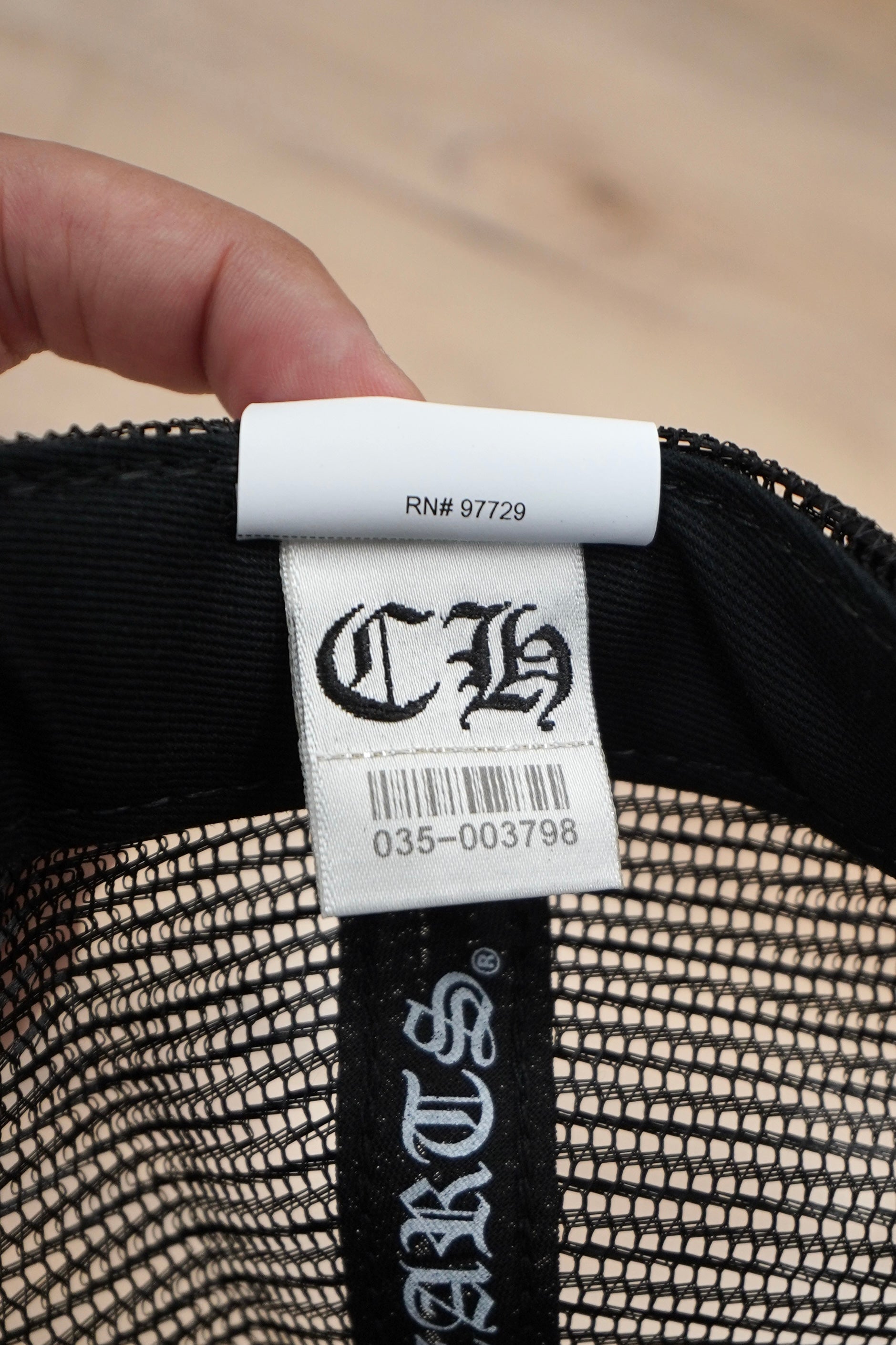 Chrome Hearts FUCK Hollywood Black Trucker Hat