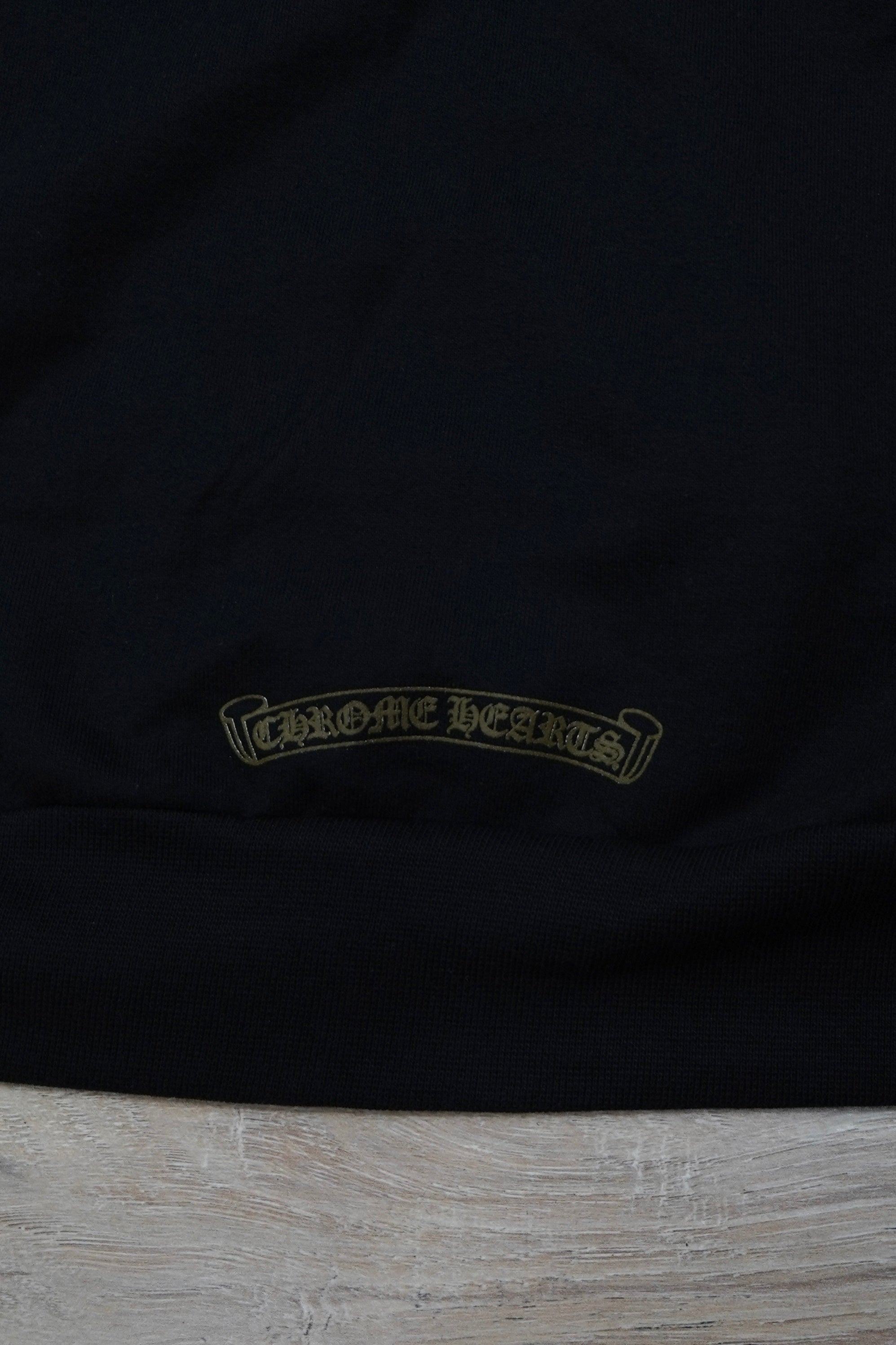 Chrome Hearts Vertical Logo Olive Zip Up Hoodie