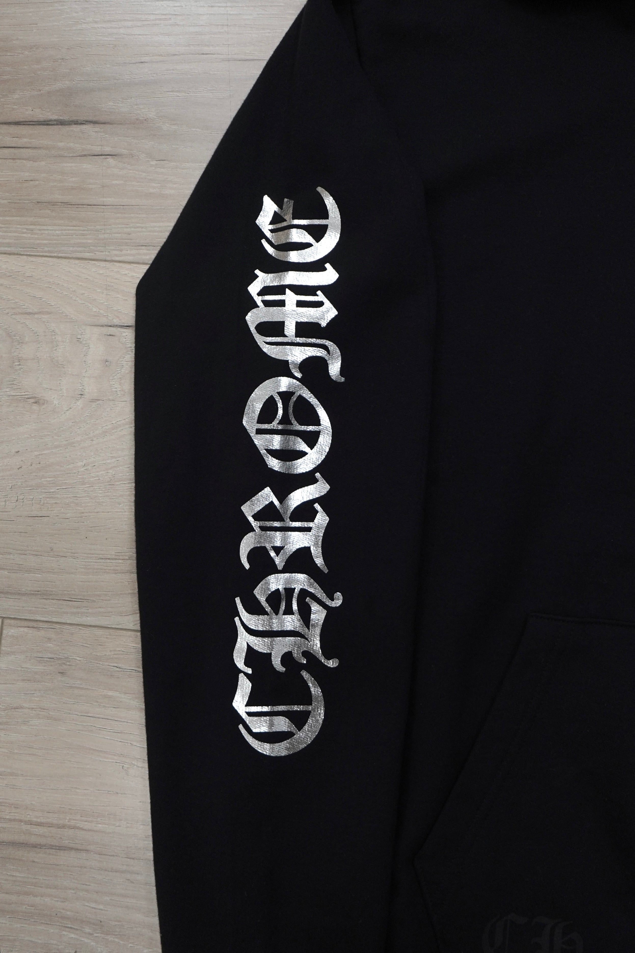 Chrome Hearts Foil Print Vertical Logo Pullover Hoodie