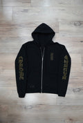 Chrome Hearts Vertical Logo Olive Zip Up Hoodie