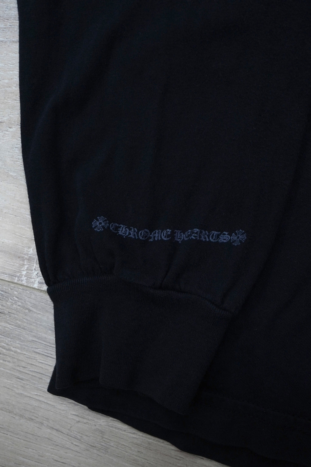 Chrome Hearts Black & Grey Horseshoe Staff Long Sleeve