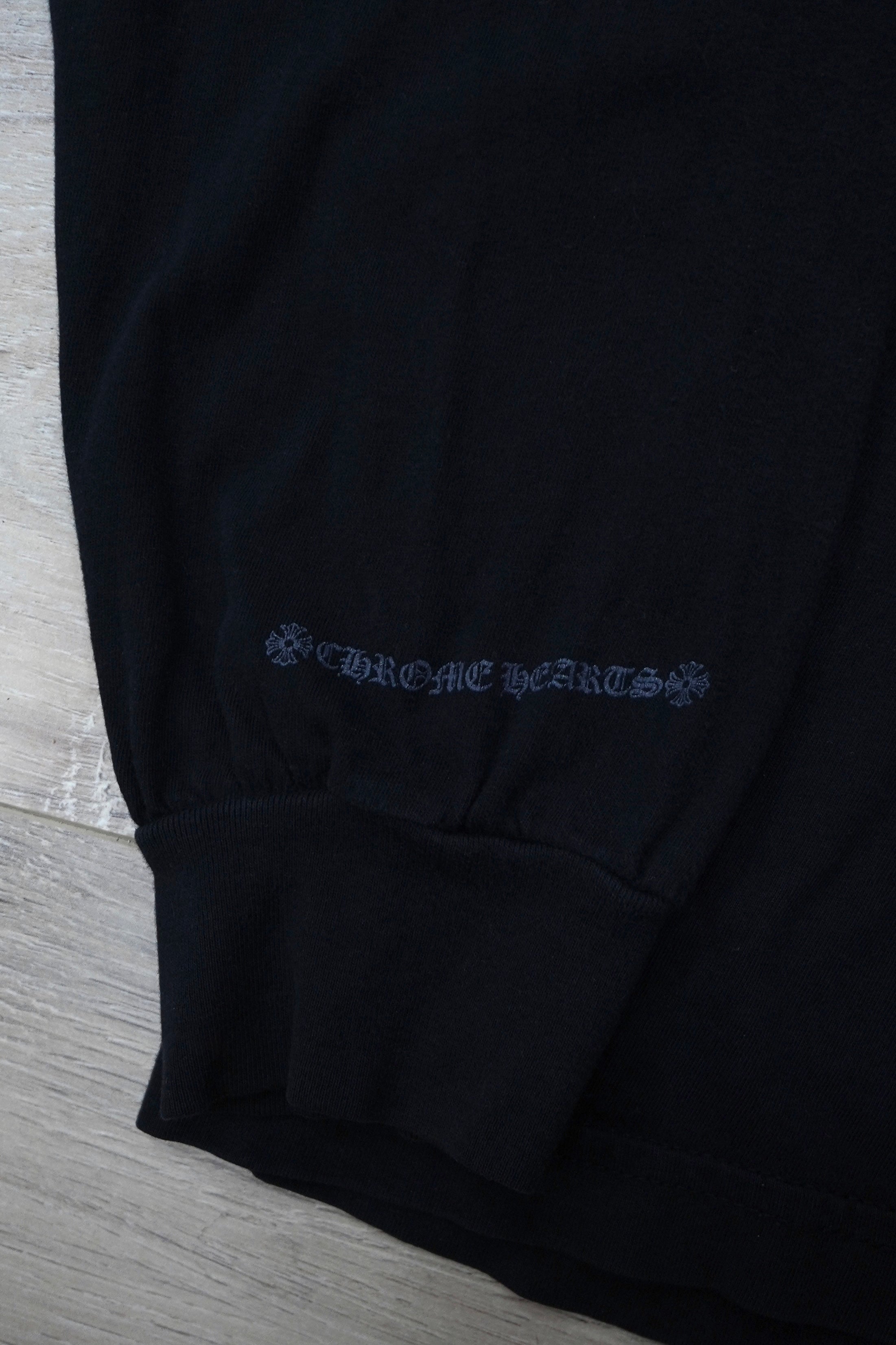 Chrome Hearts Black & Grey Horseshoe Staff Long Sleeve