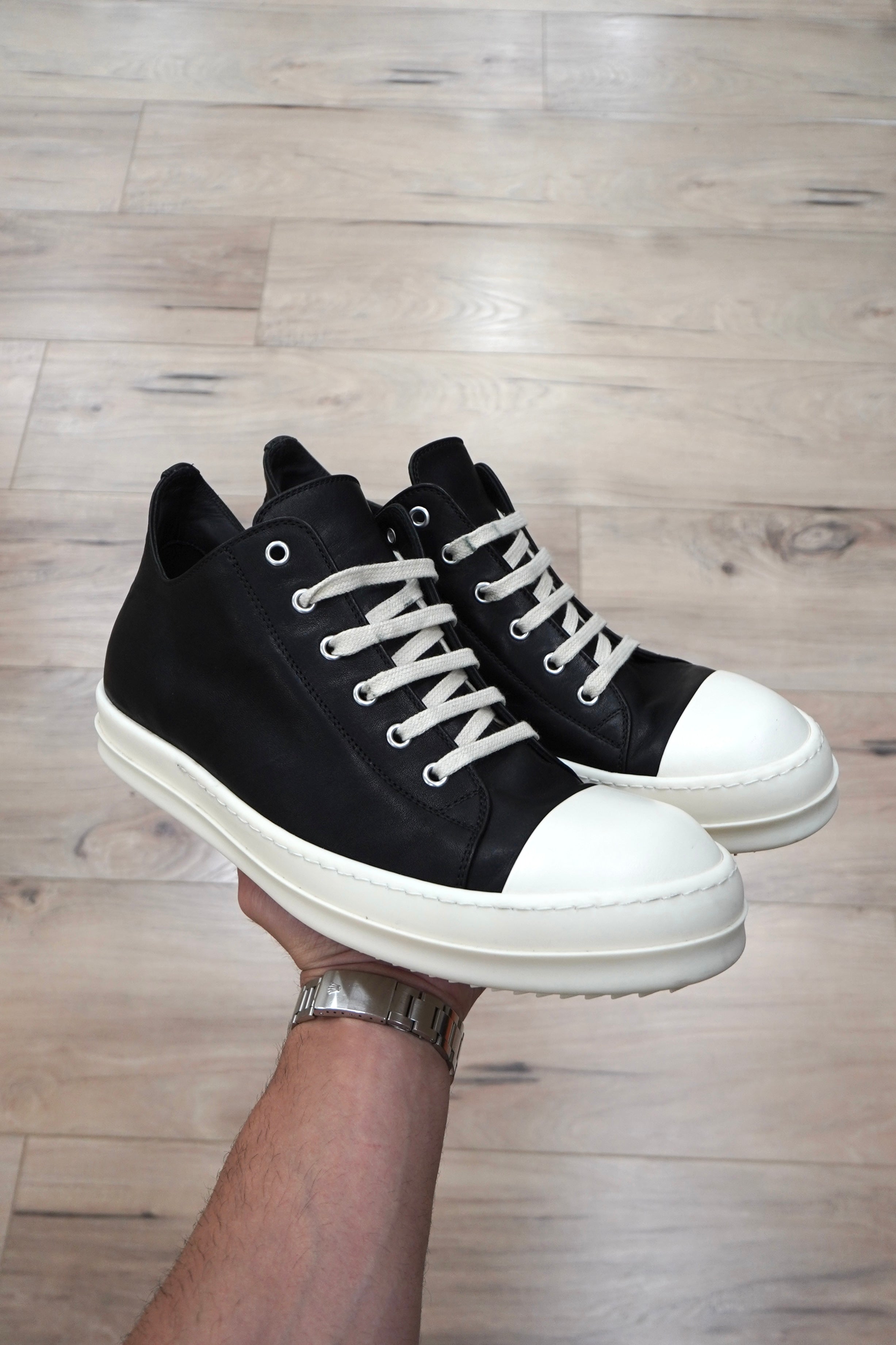 Rick Owens Scarpe Pelle Low Sneakers