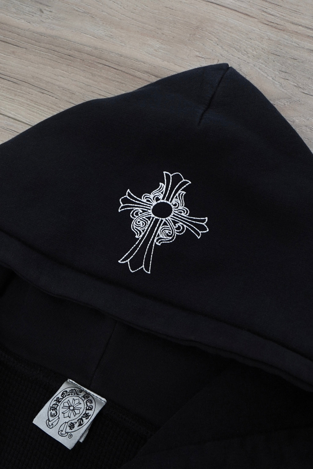 Vintage Chrome Hearts Horseshoe Cross Thermal Zip Up Hoodie