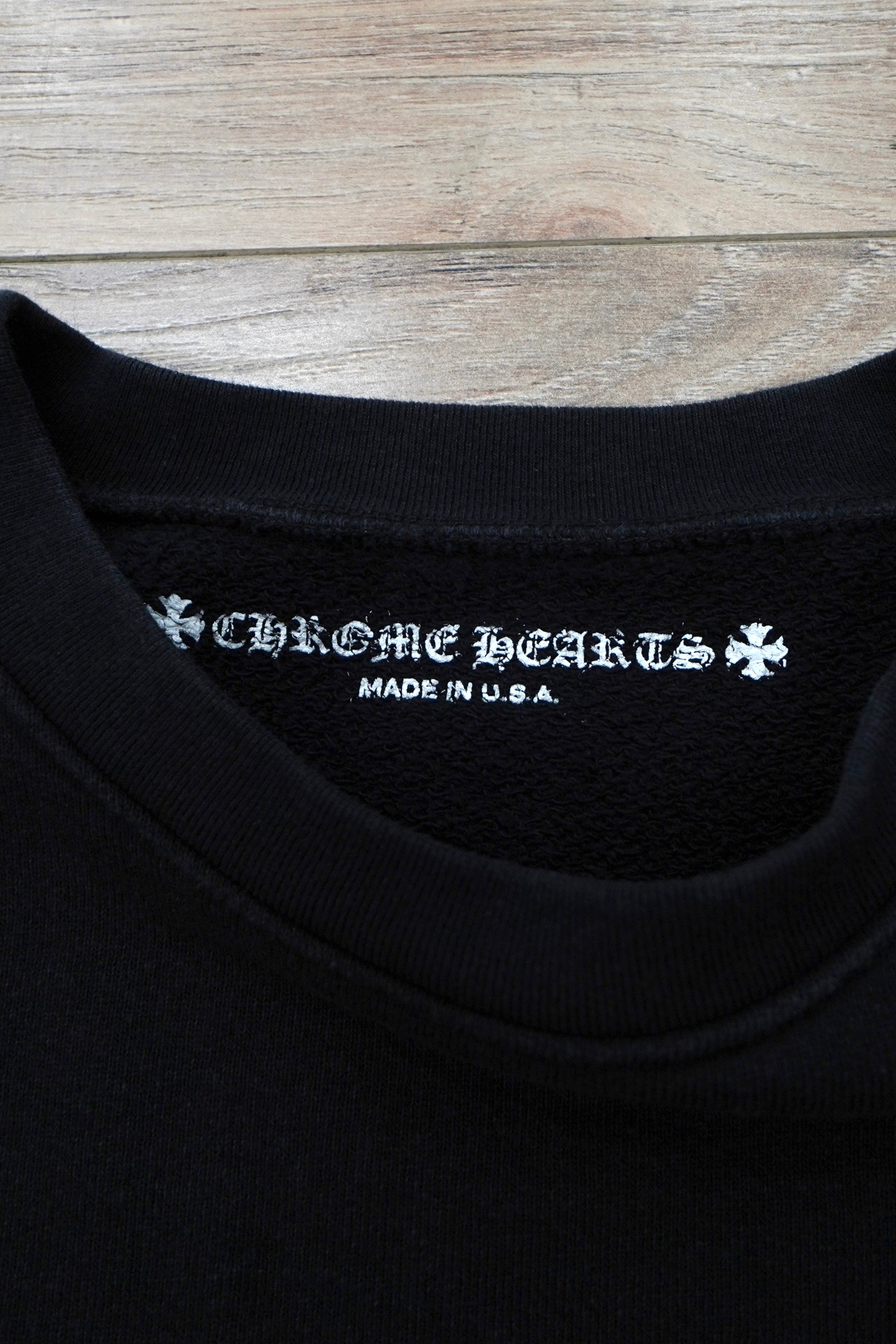 Chrome Hearts x Matty Boy US Flag Scroll Logo Crewneck