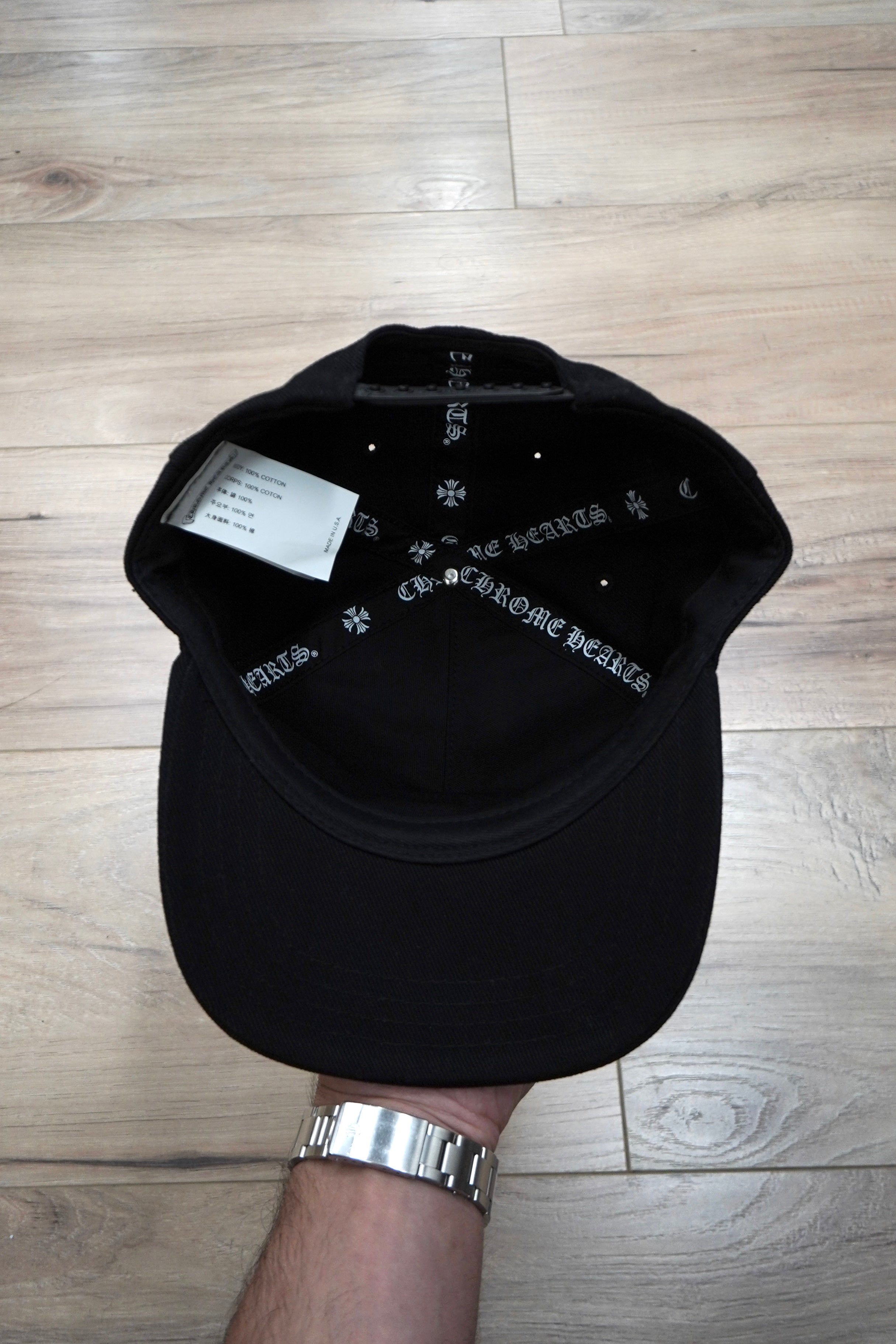 Chrome Hearts Horseshoe Black Denim Baseball Hat
