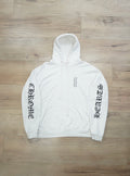 Chrome Hearts Vertical Logo White Hoodie
