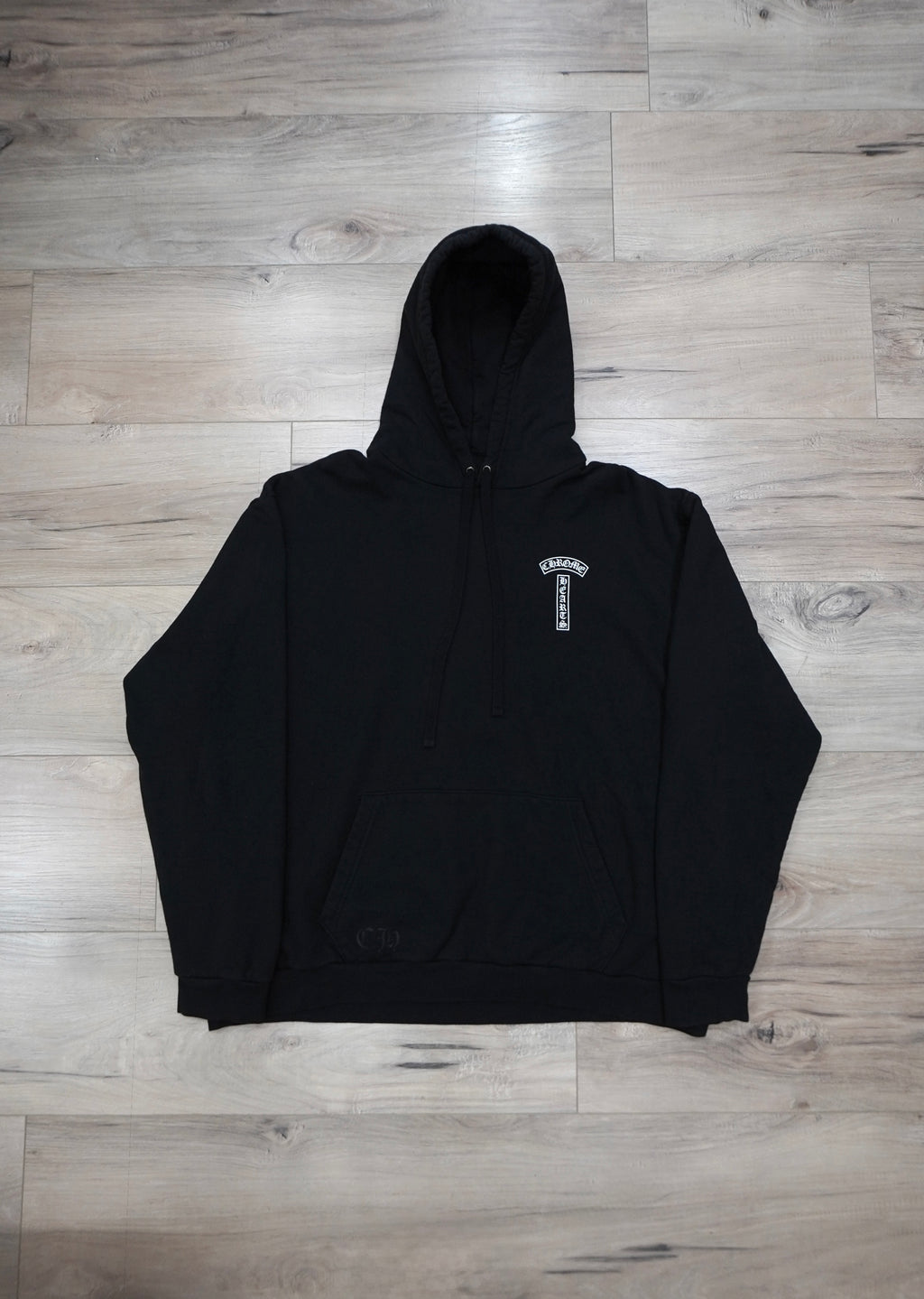 Chrome Hearts T bar Shoulder Logo Black Hoodie