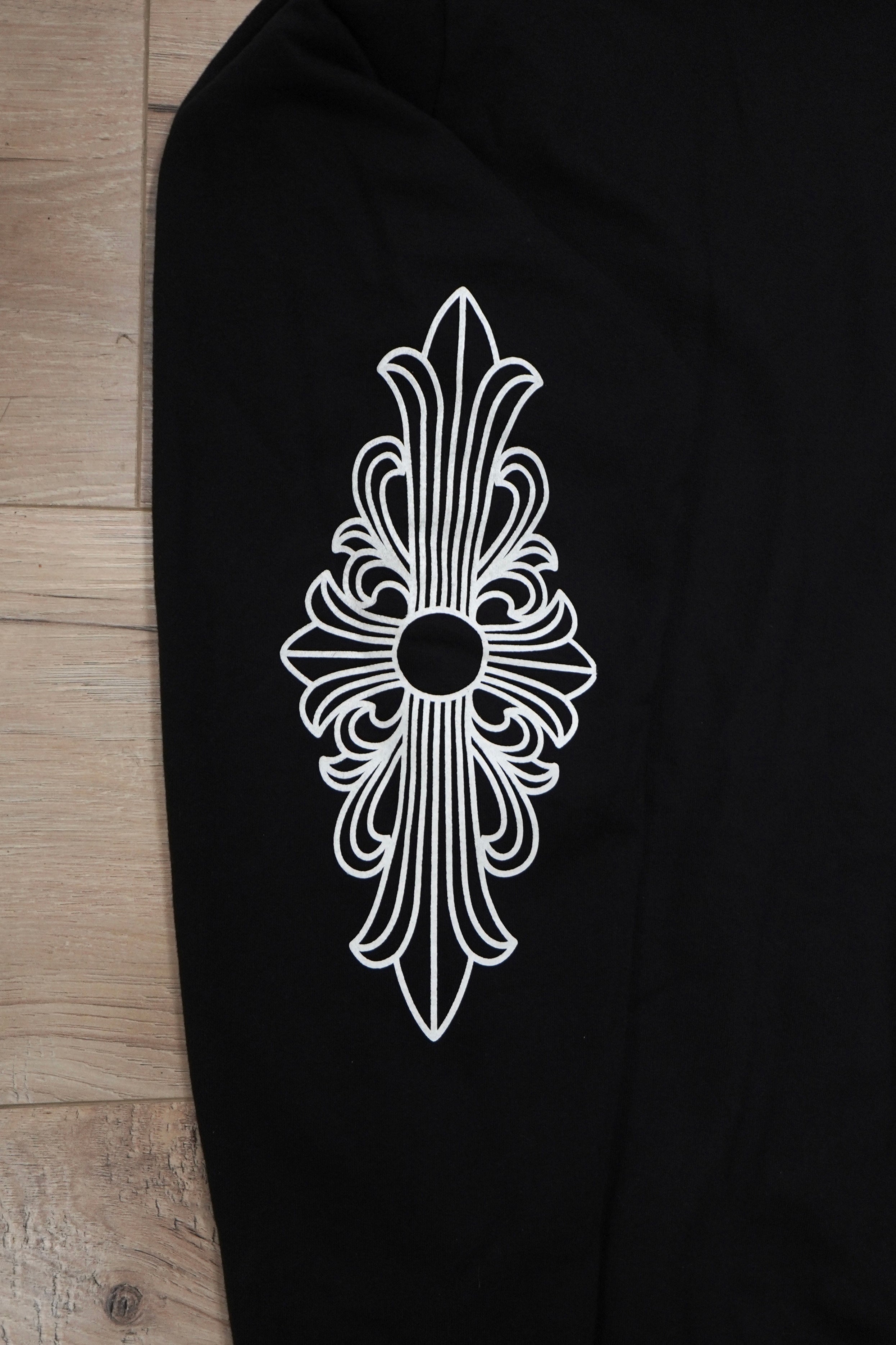 Chrome Hearts T Bar Floral Horseshoe Zip Up Hoodie