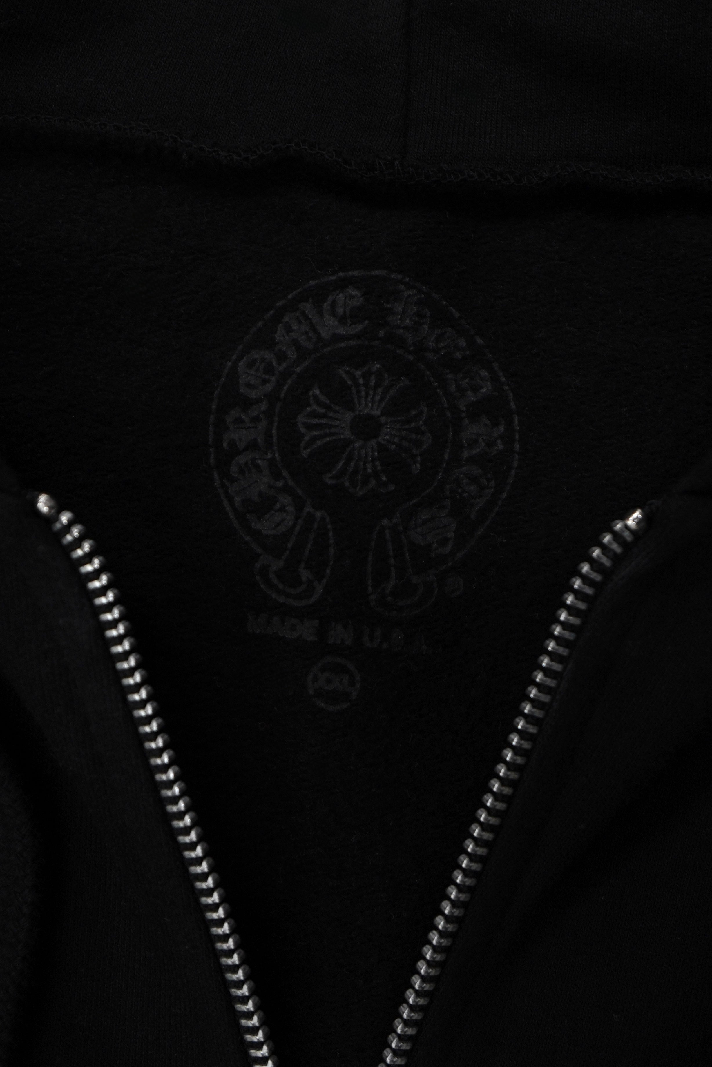Chrome Hearts T Bar Floral Horseshoe Zip Up Hoodie