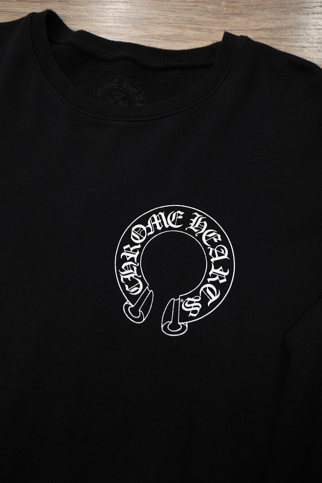 Chrome Hearts Horseshoe Floral Black Crewneck Sweatshirt