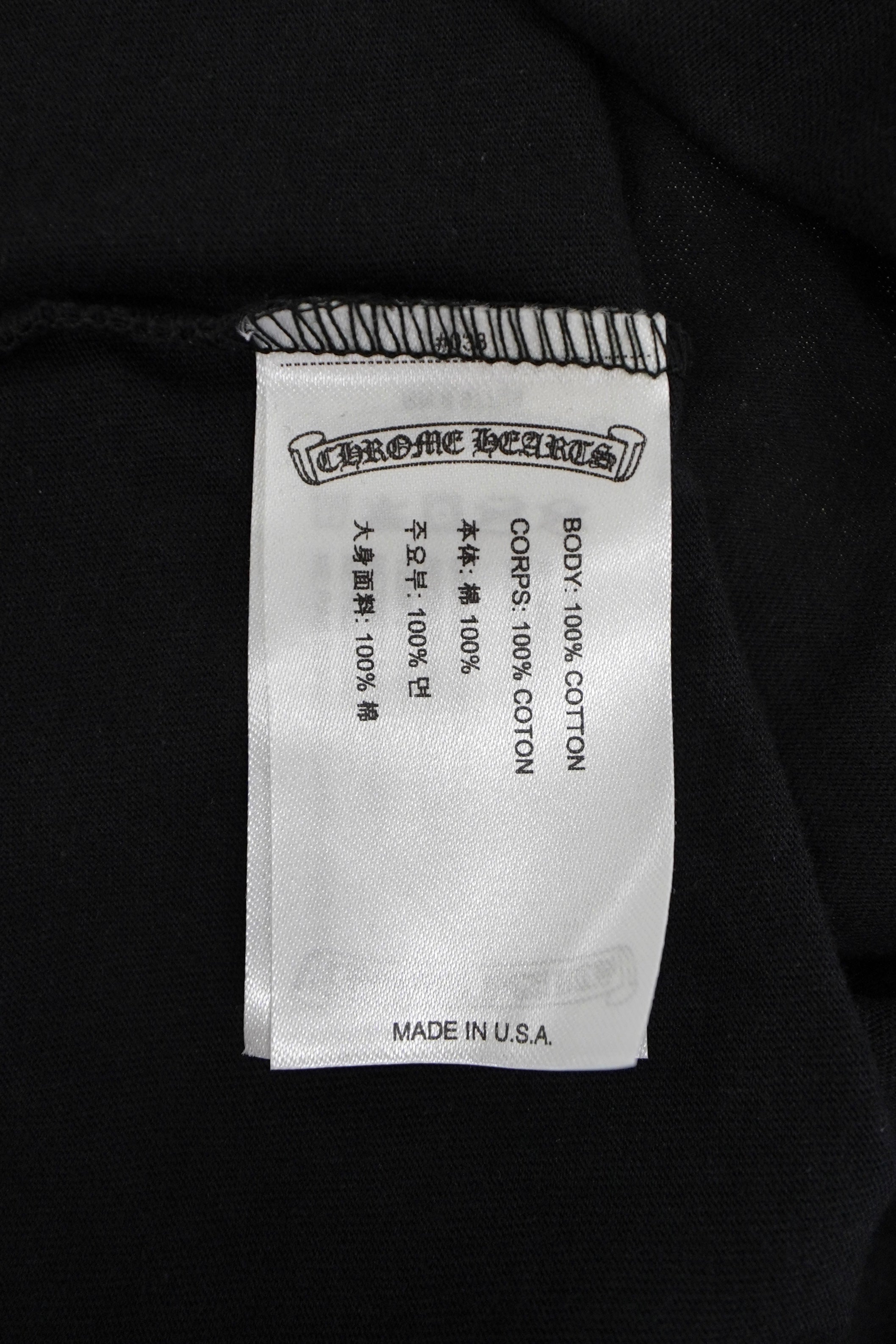 Chrome Hearts Neck Logo Black Long Sleeve
