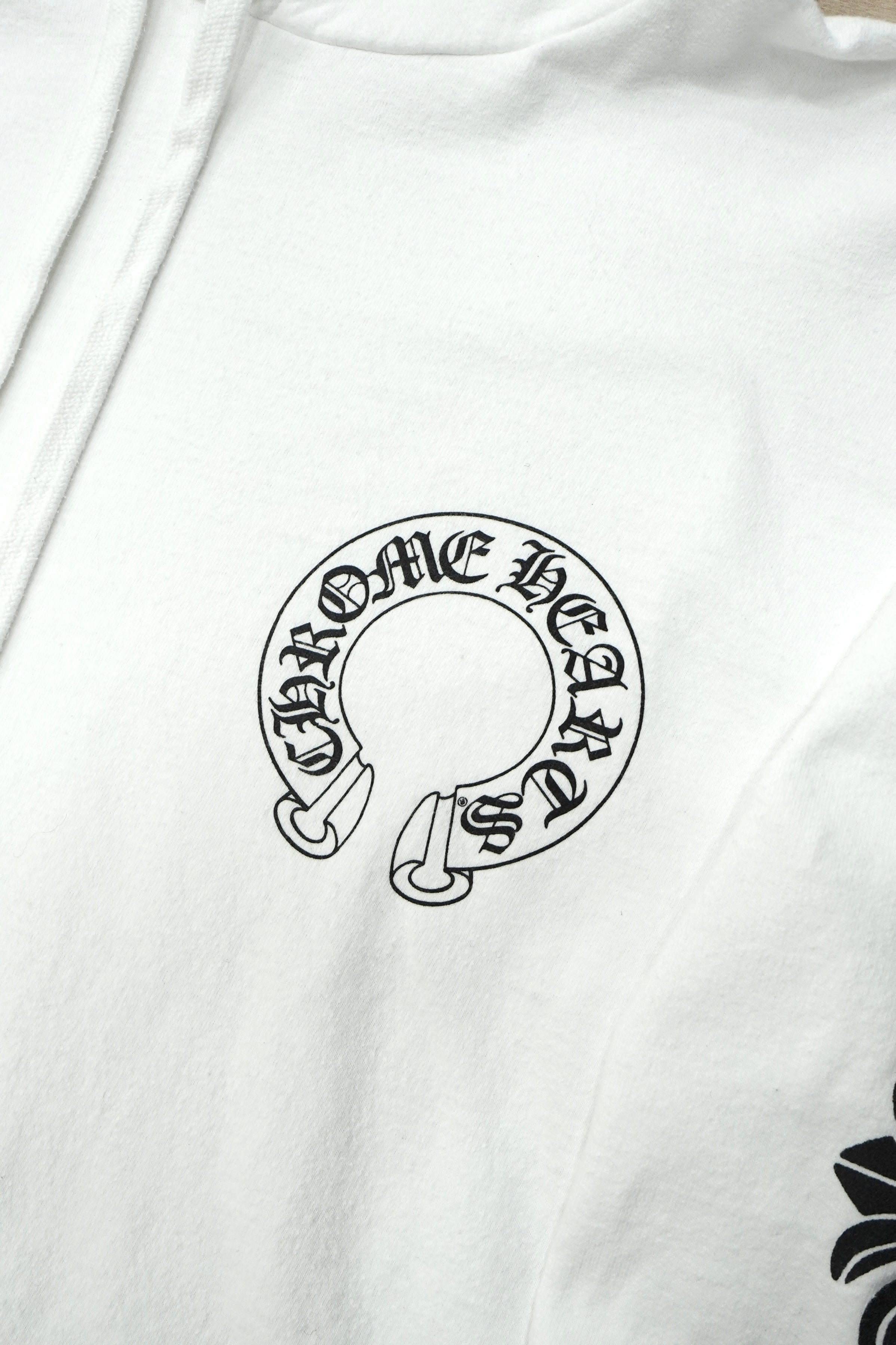 Chrome Hearts Horseshoe Floral White Hoodie