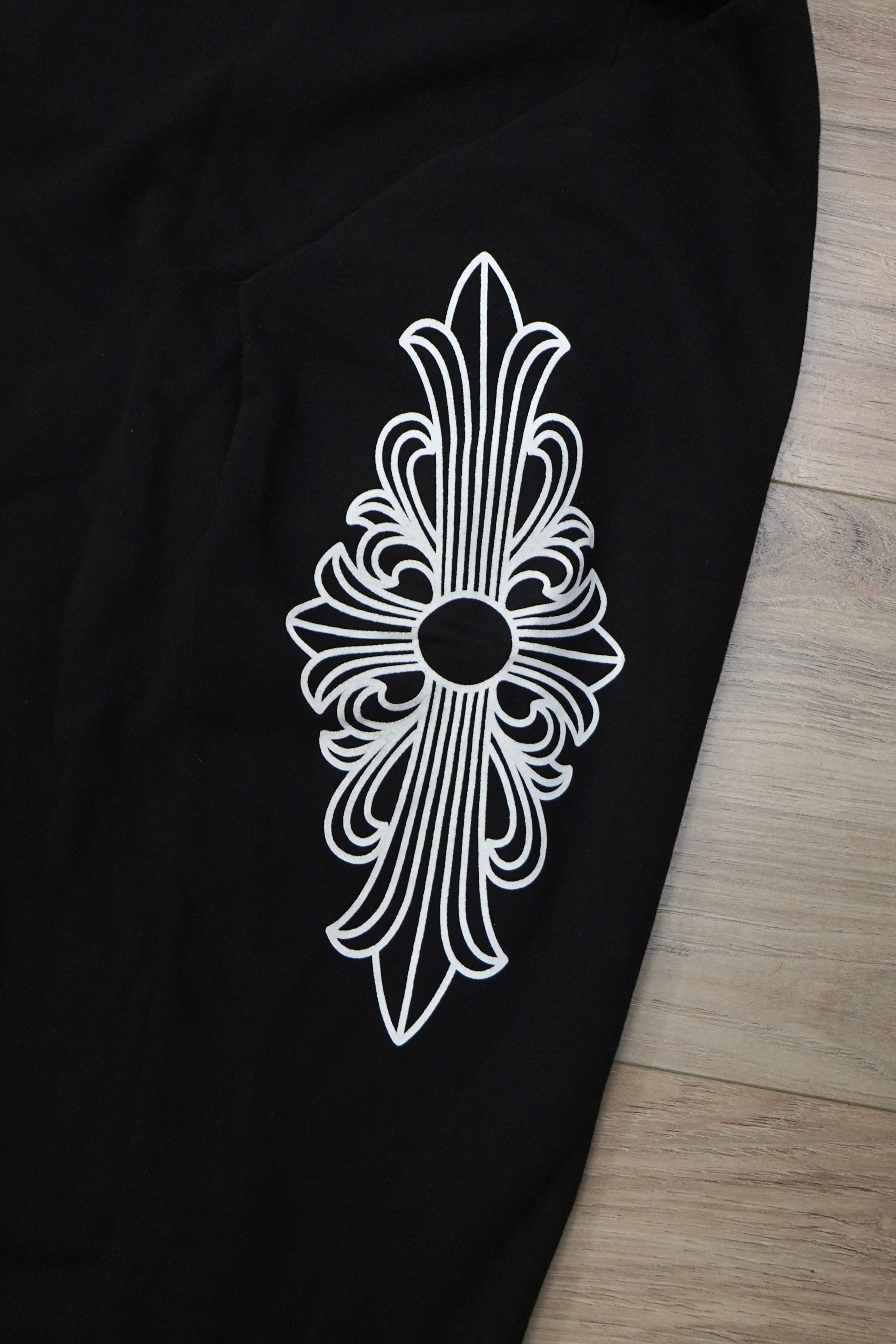 Chrome Hearts T Bar Floral Horseshoe Zip Up Hoodie