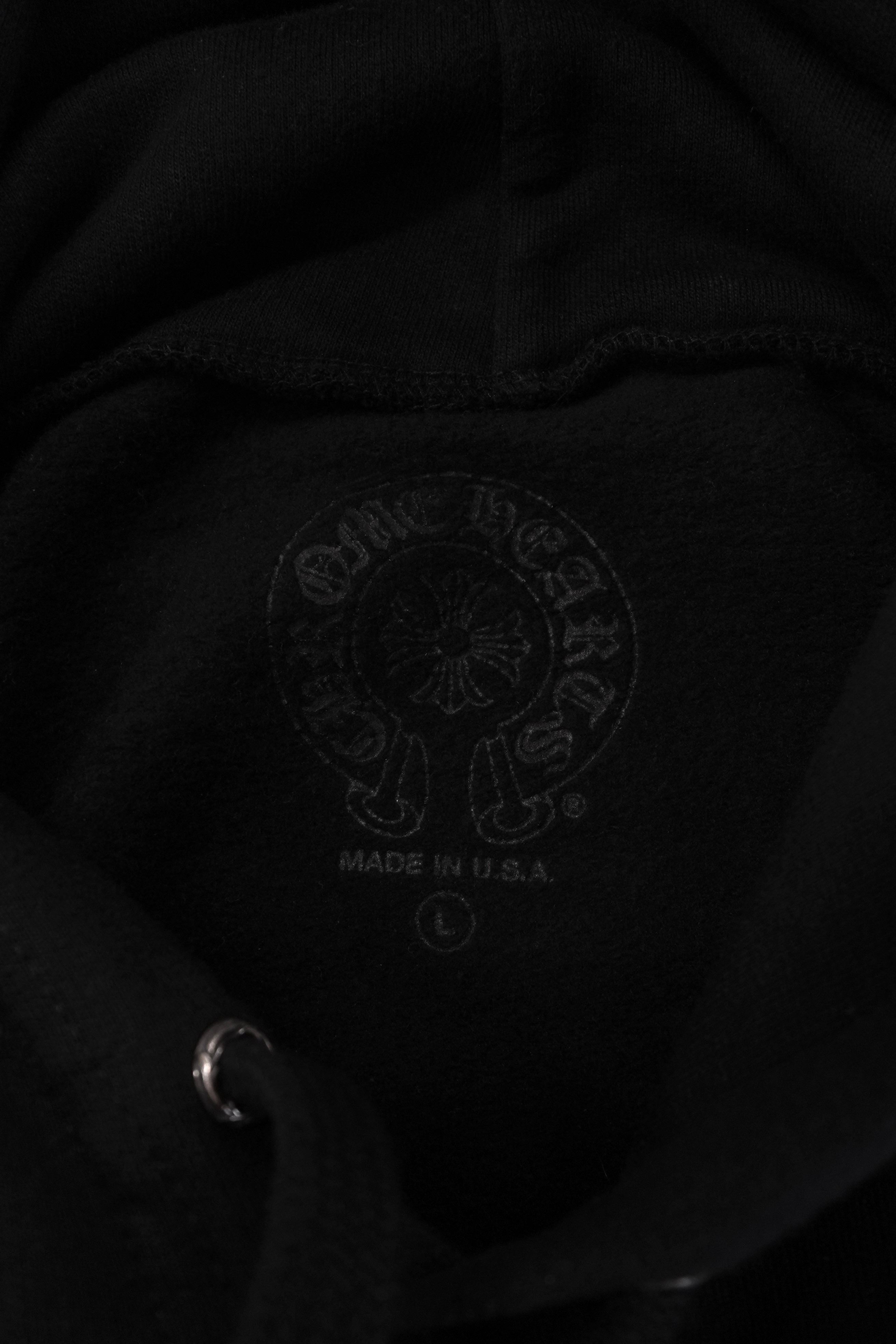 Chrome Hearts Foil Print Vertical Logo Pullover Hoodie