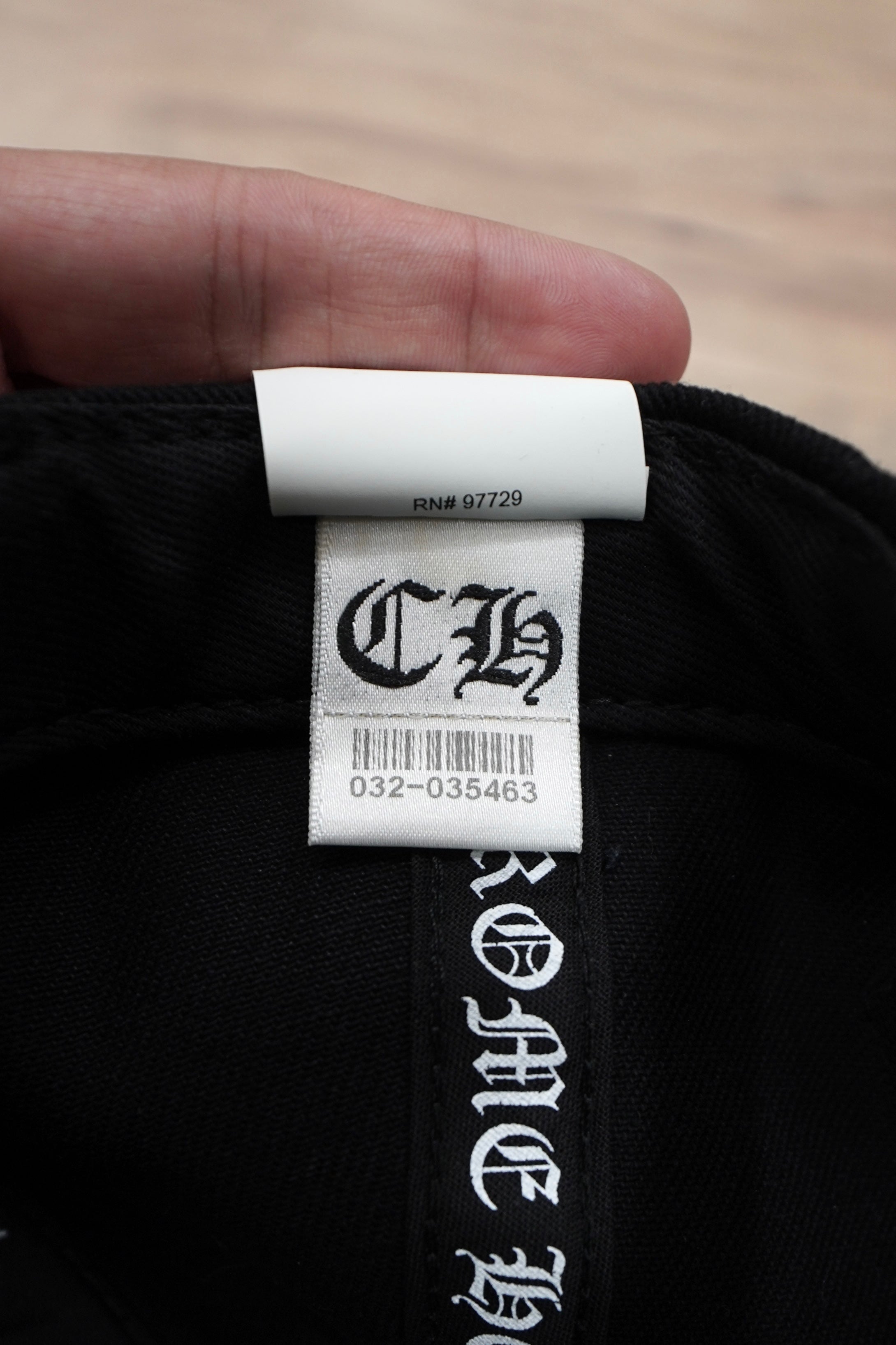 Chrome Hearts Horseshoe Black Denim Baseball Hat
